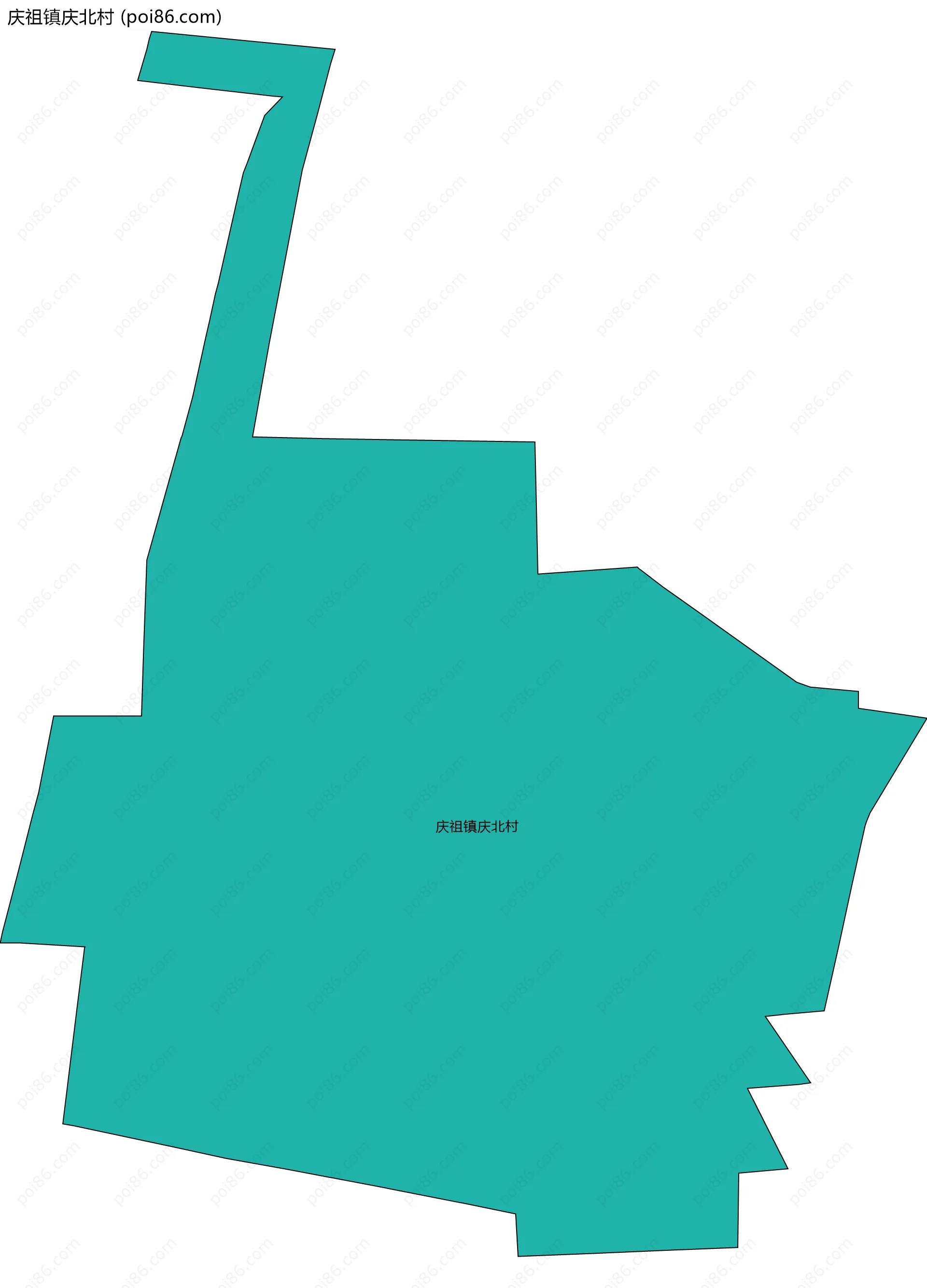 庆祖镇庆北村边界地图