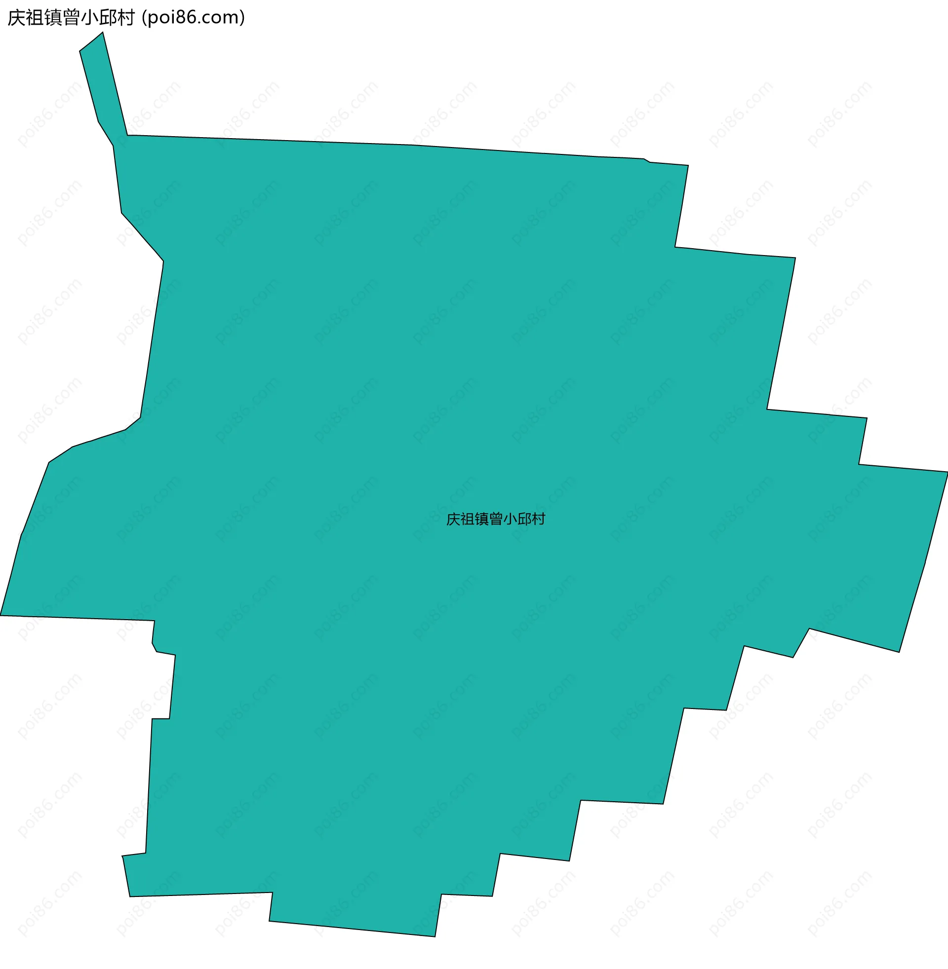 庆祖镇曾小邱村边界地图