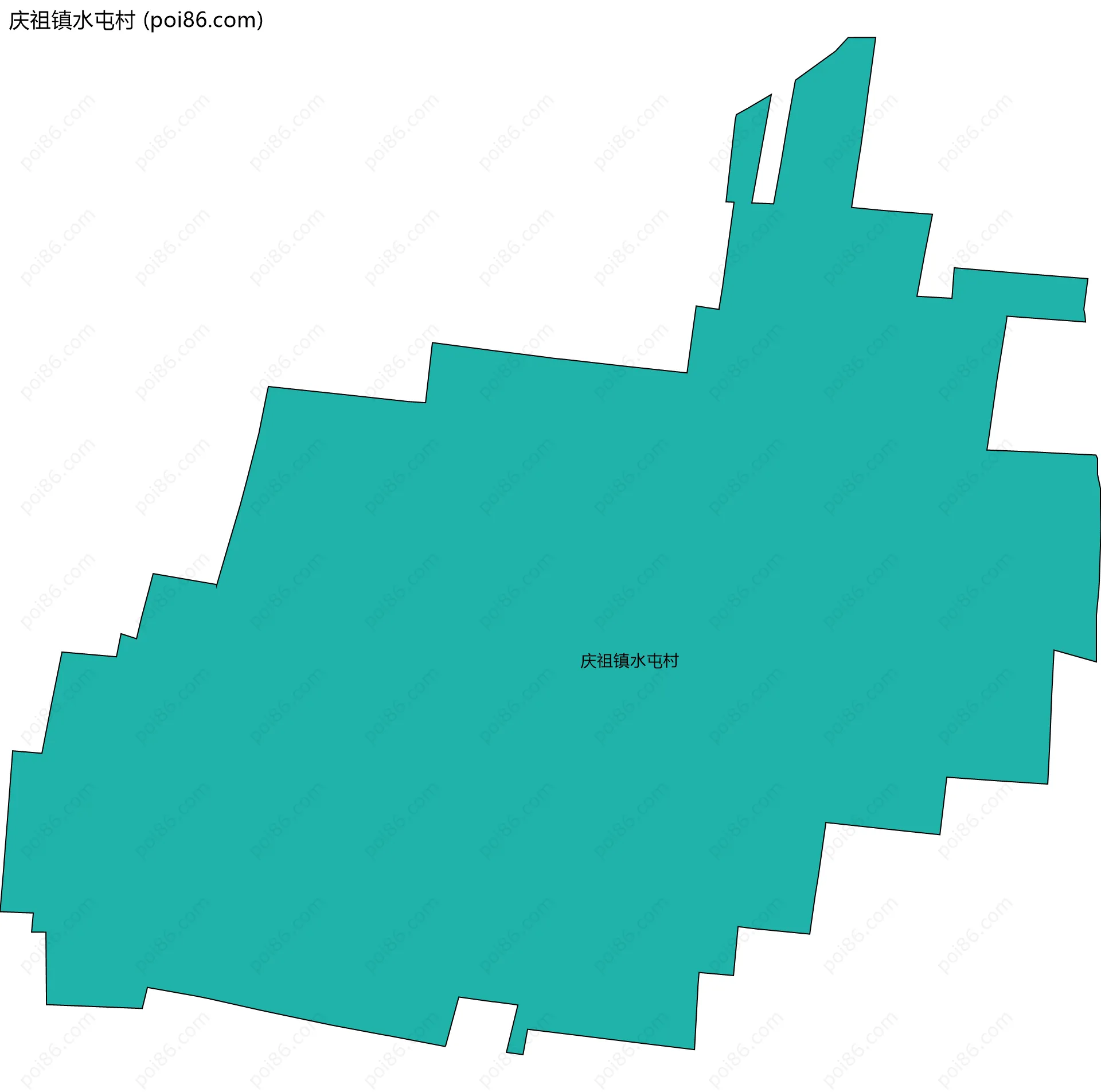 庆祖镇水屯村边界地图