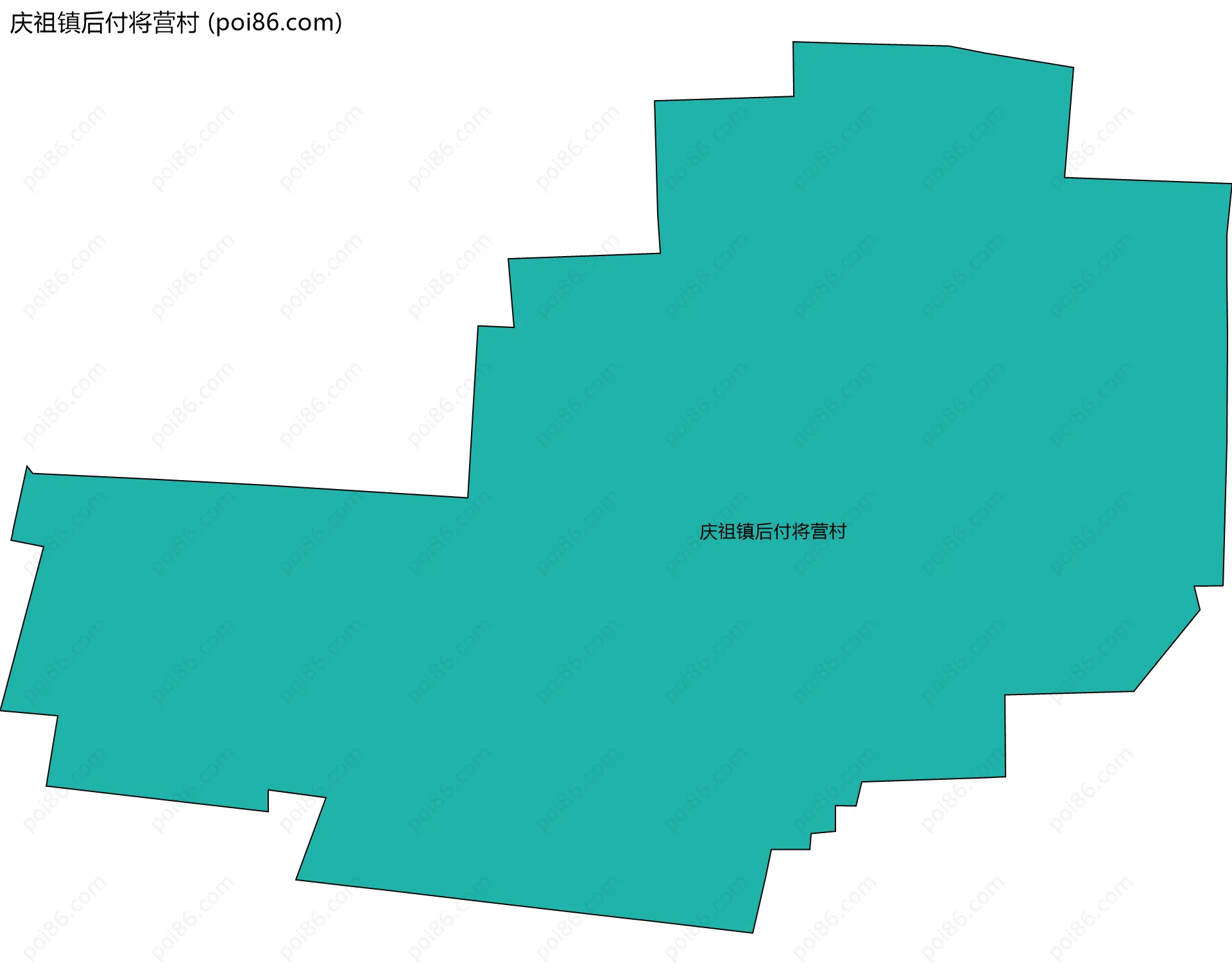 庆祖镇后付将营村边界地图