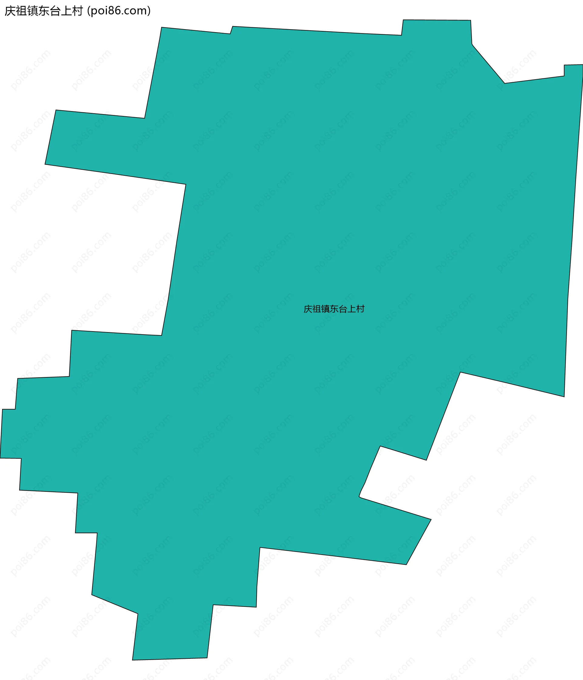 庆祖镇东台上村边界地图