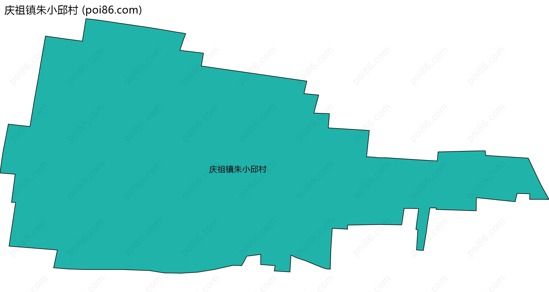 庆祖镇朱小邱村边界地图