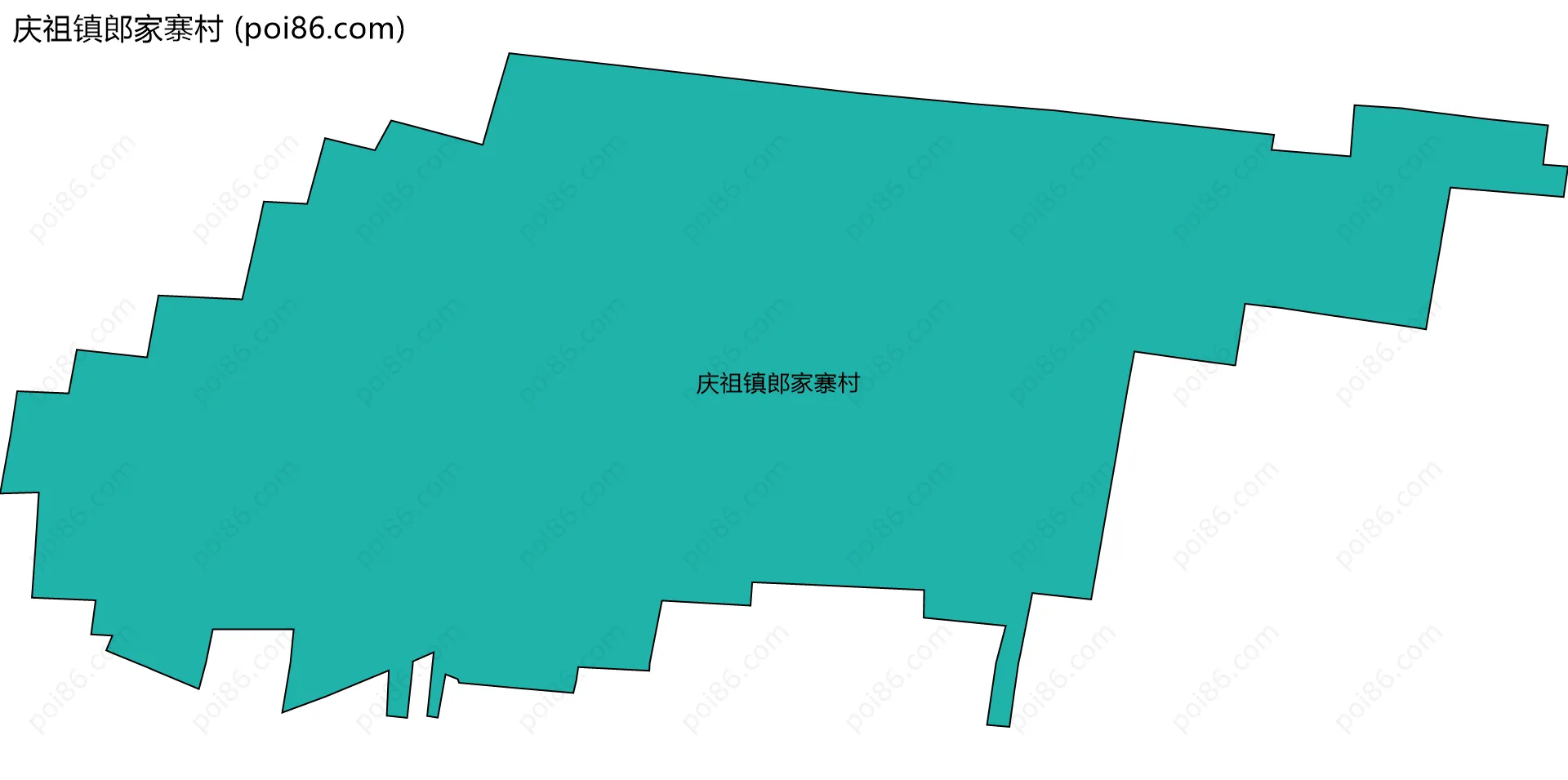 庆祖镇郎家寨村边界地图