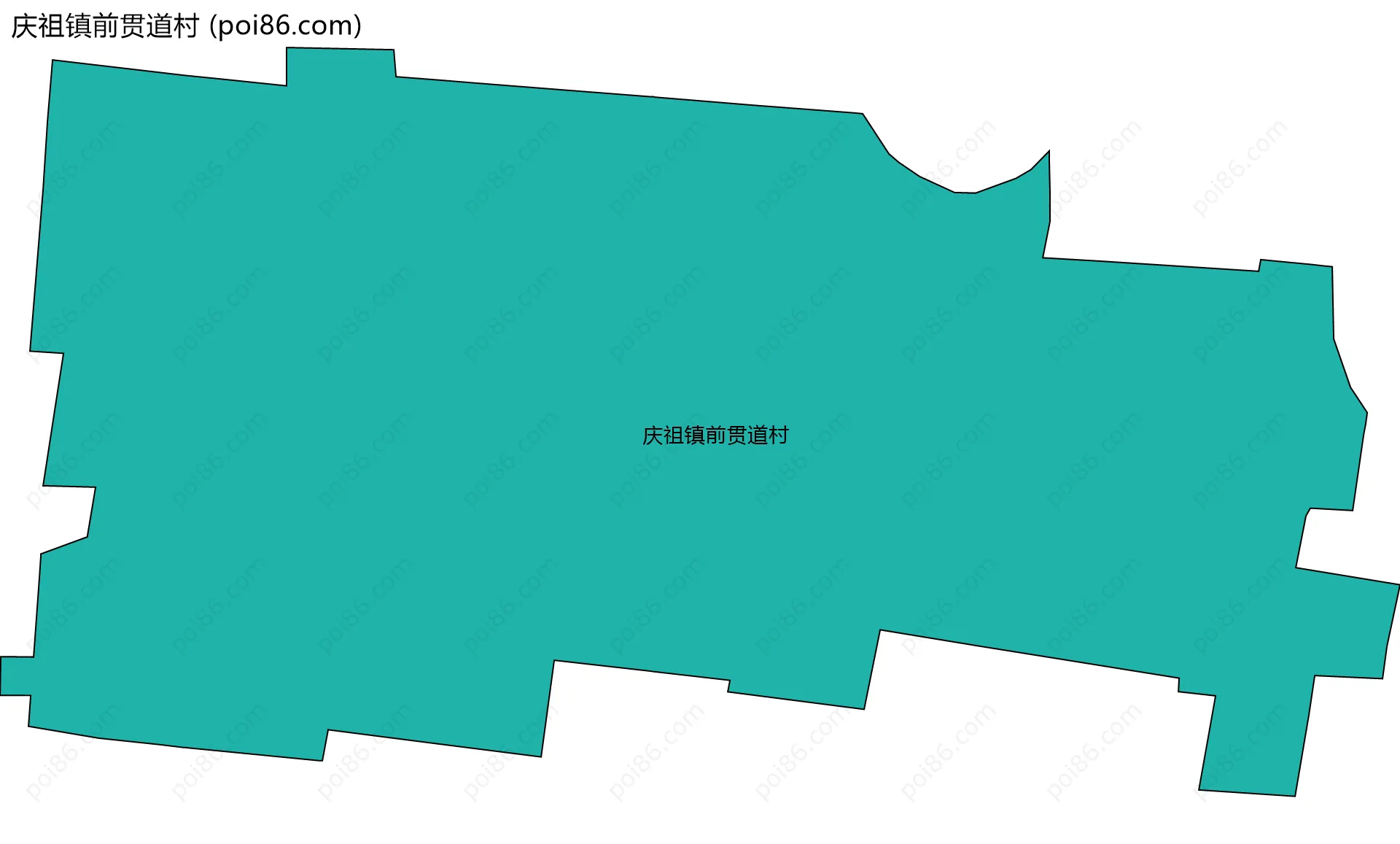 庆祖镇前贯道村边界地图