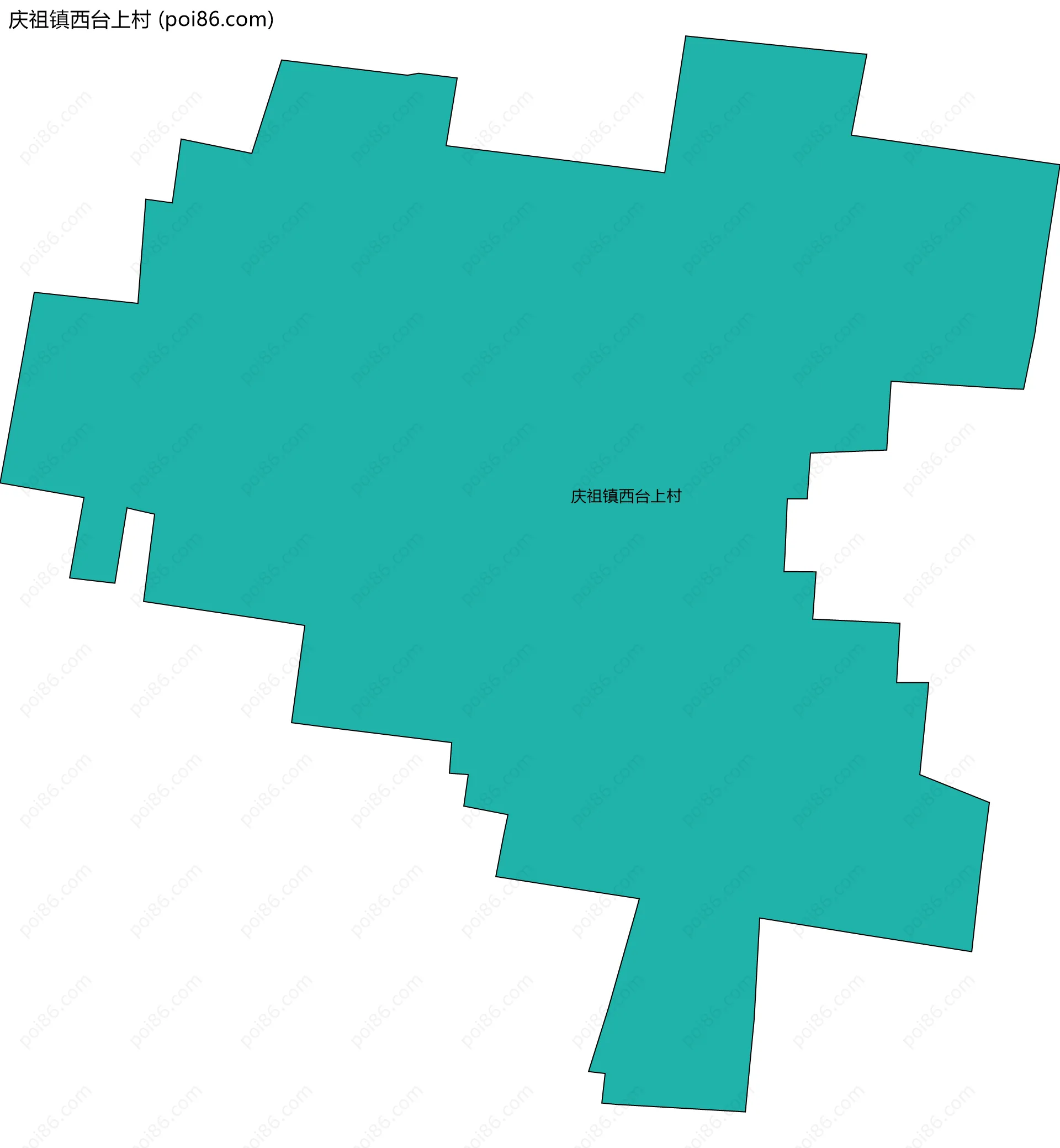 庆祖镇西台上村边界地图