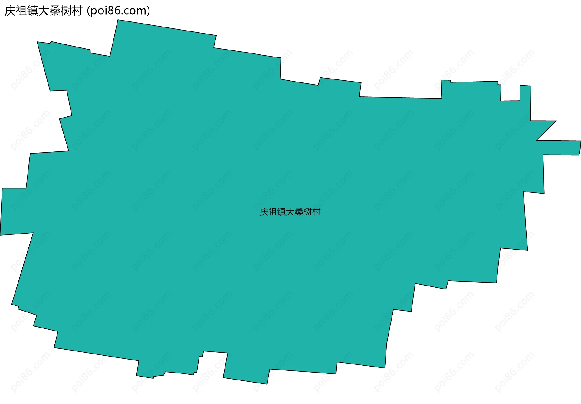 庆祖镇大桑树村边界地图
