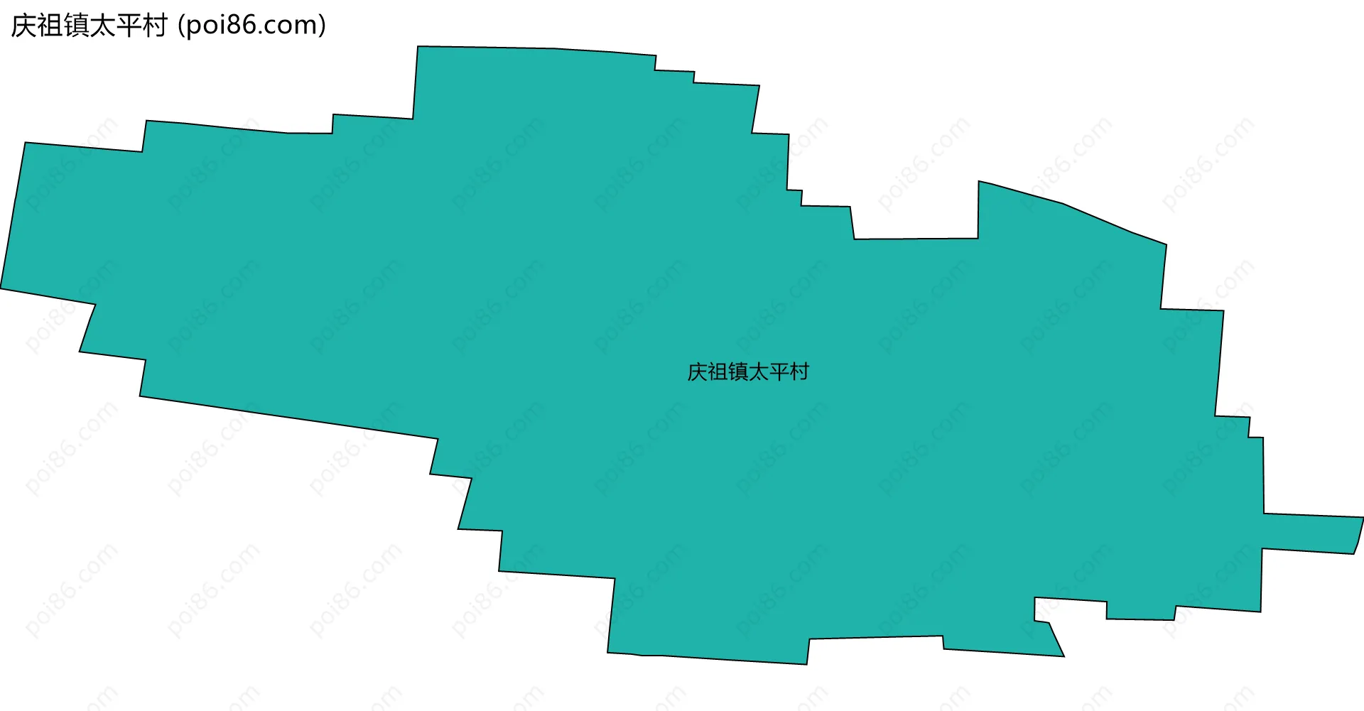 庆祖镇太平村边界地图