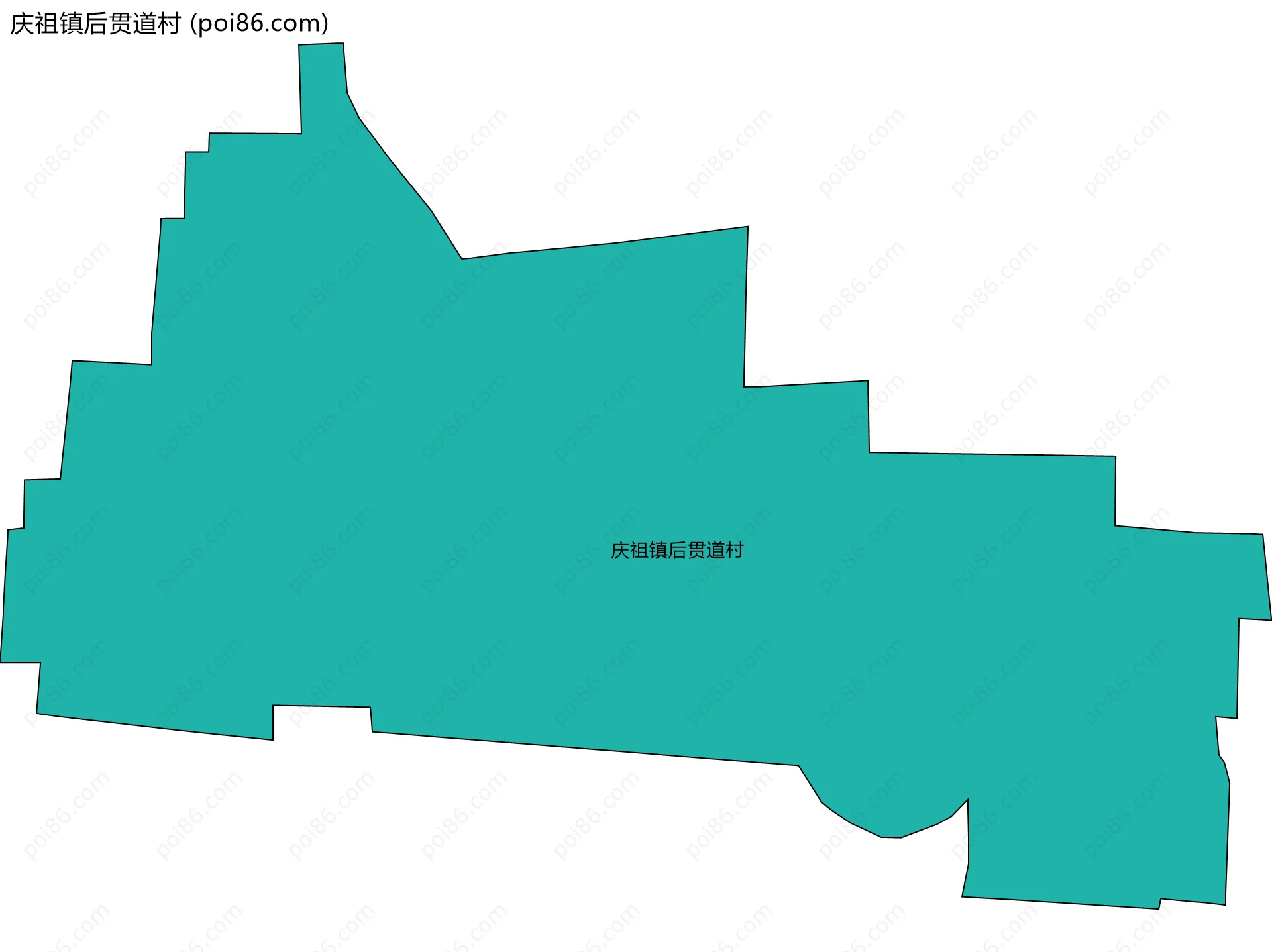 庆祖镇后贯道村边界地图