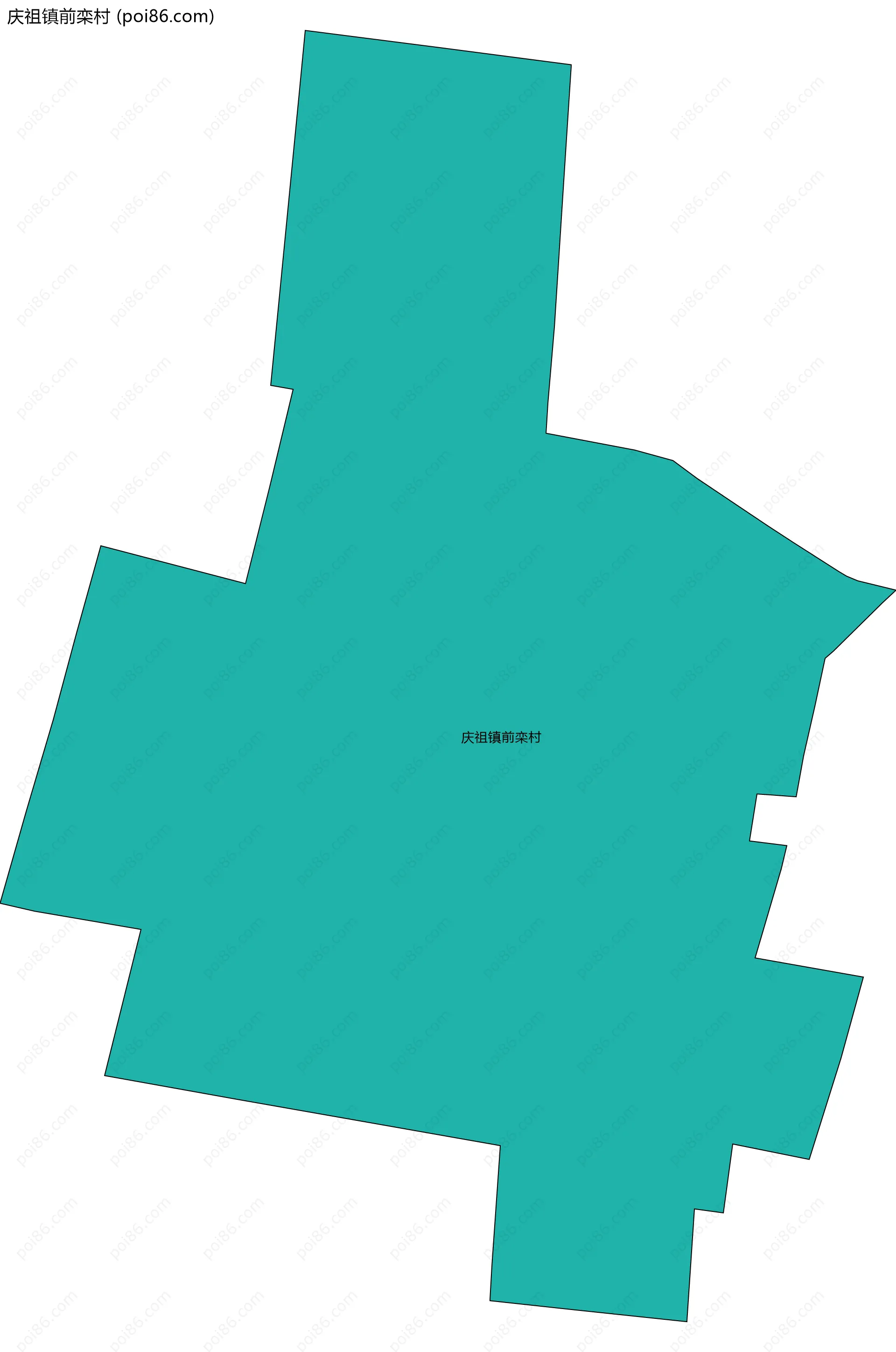 庆祖镇前栾村边界地图