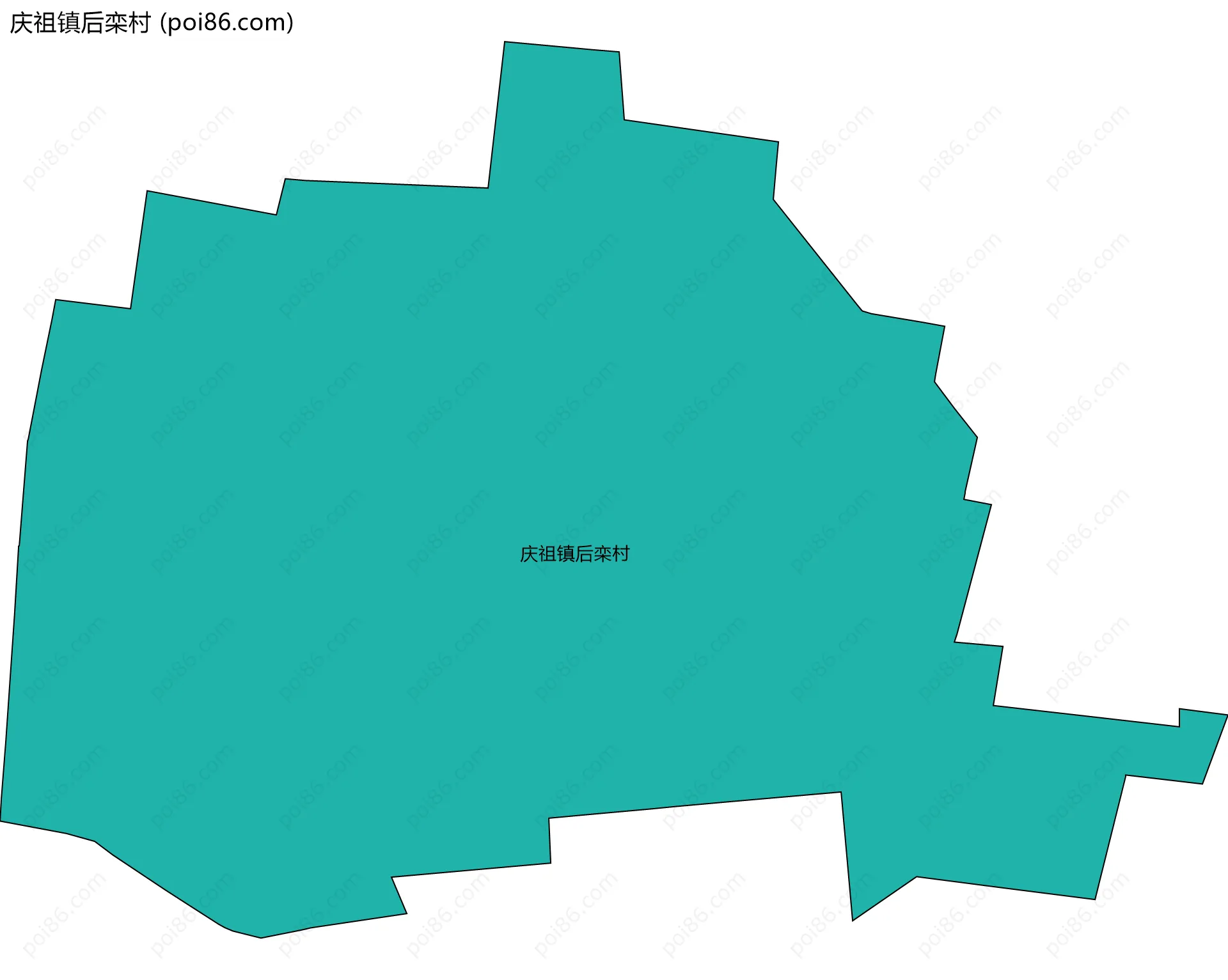 庆祖镇后栾村边界地图
