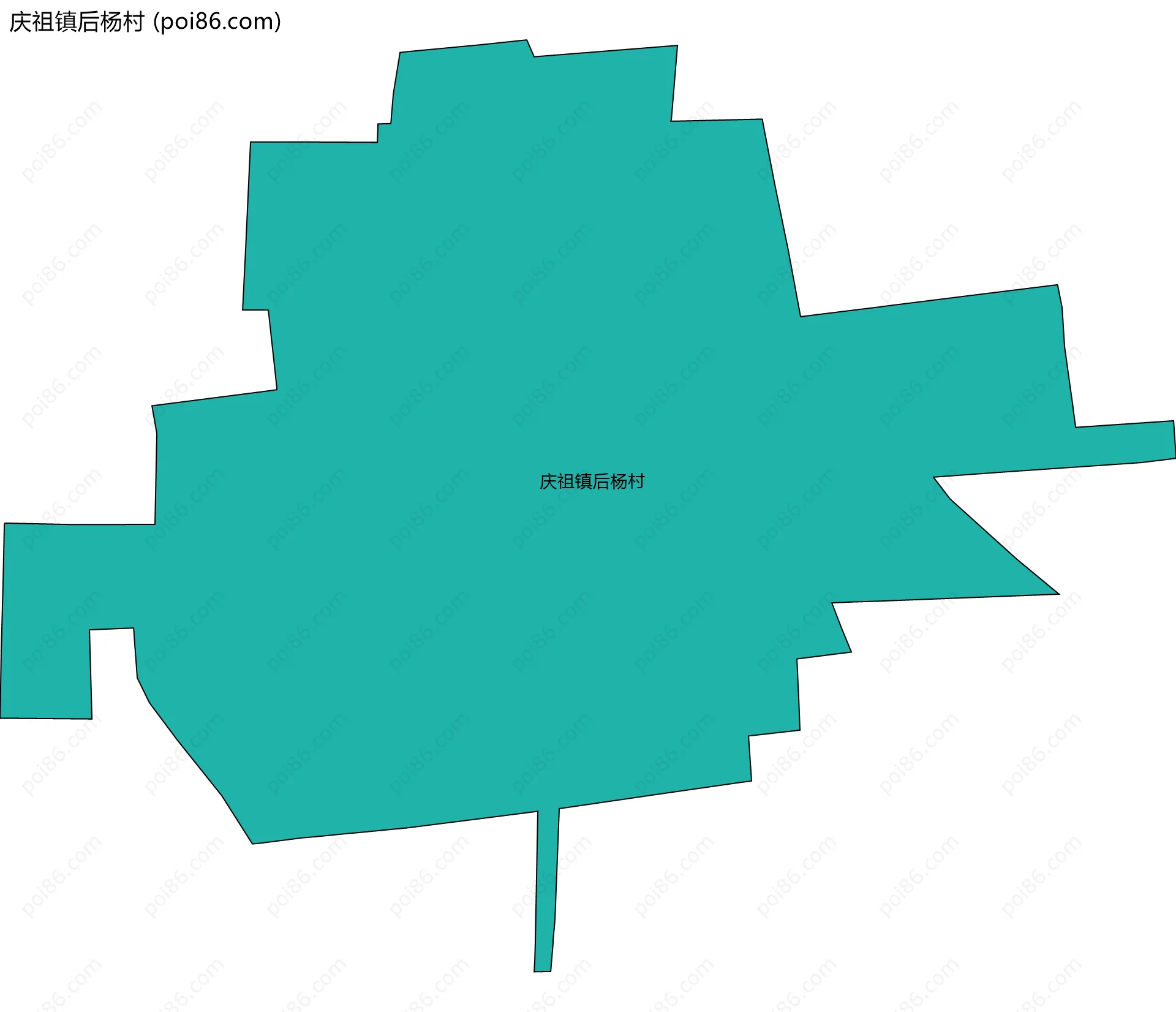 庆祖镇后杨村边界地图
