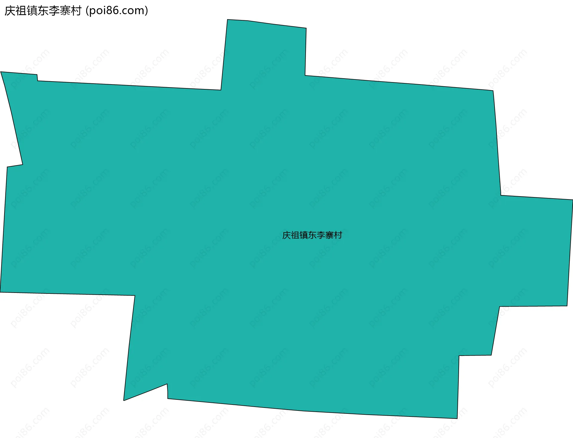 庆祖镇东李寨村边界地图