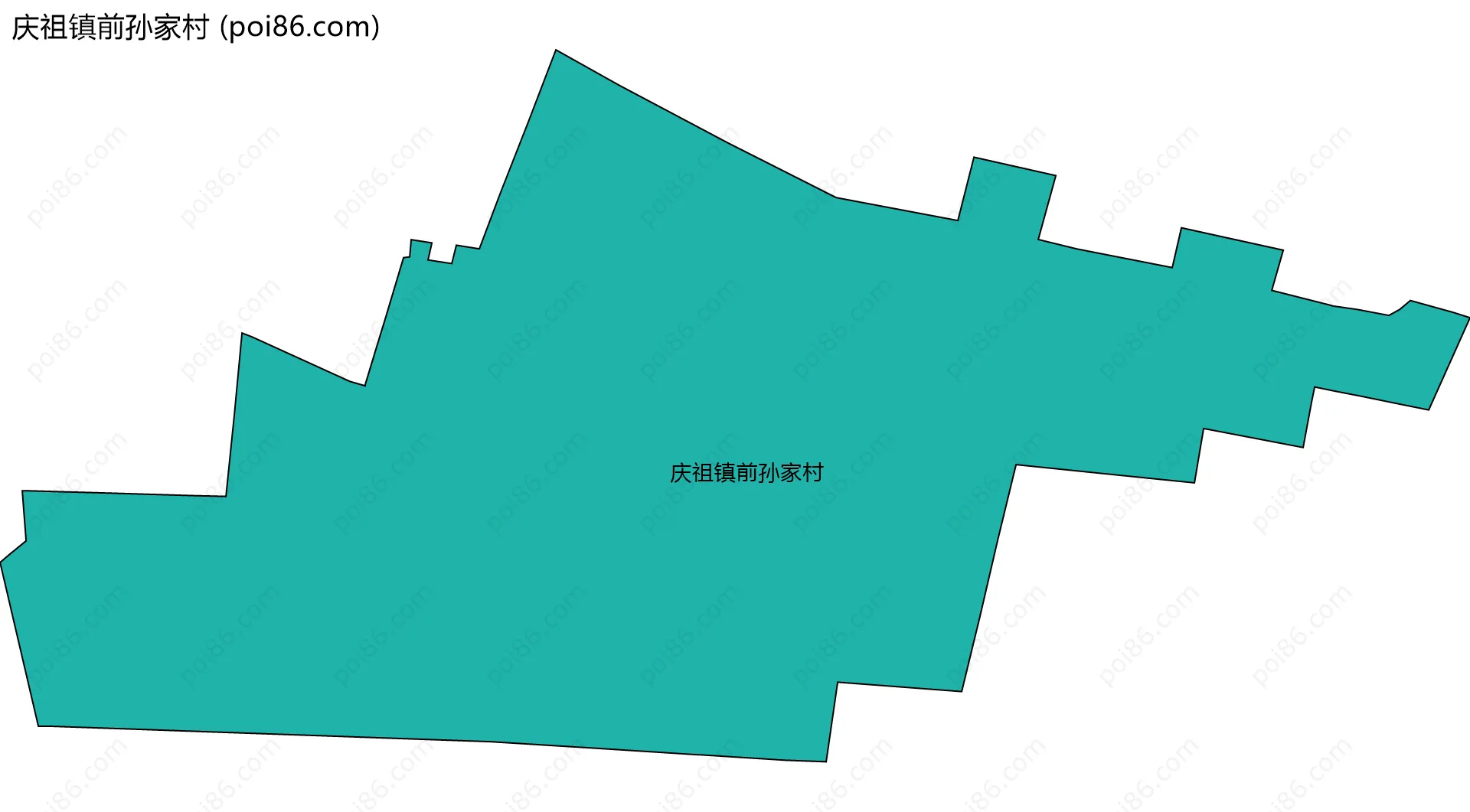 庆祖镇前孙家村边界地图