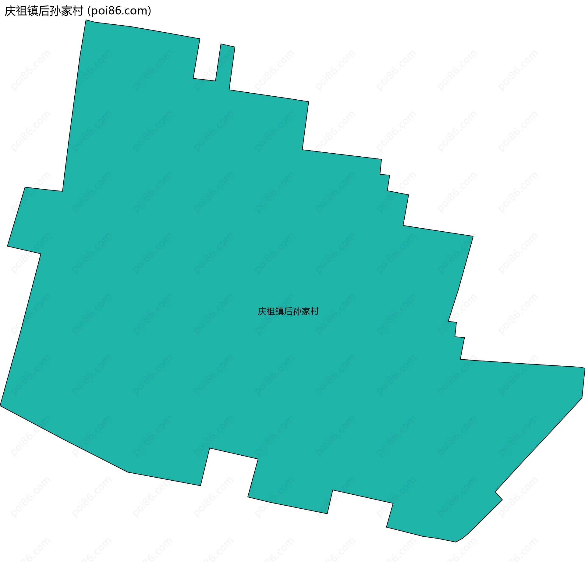 庆祖镇后孙家村边界地图
