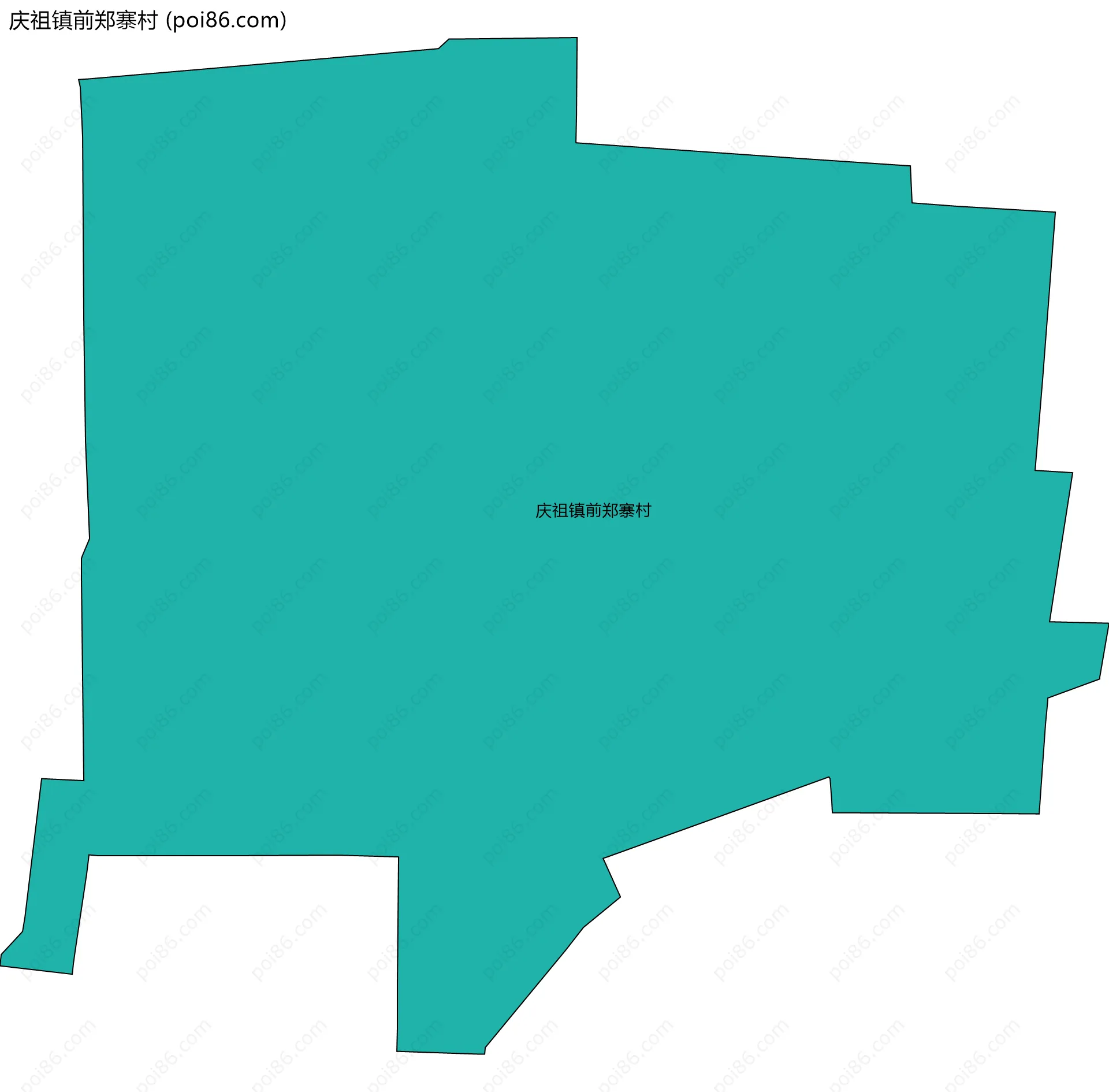 庆祖镇前郑寨村边界地图