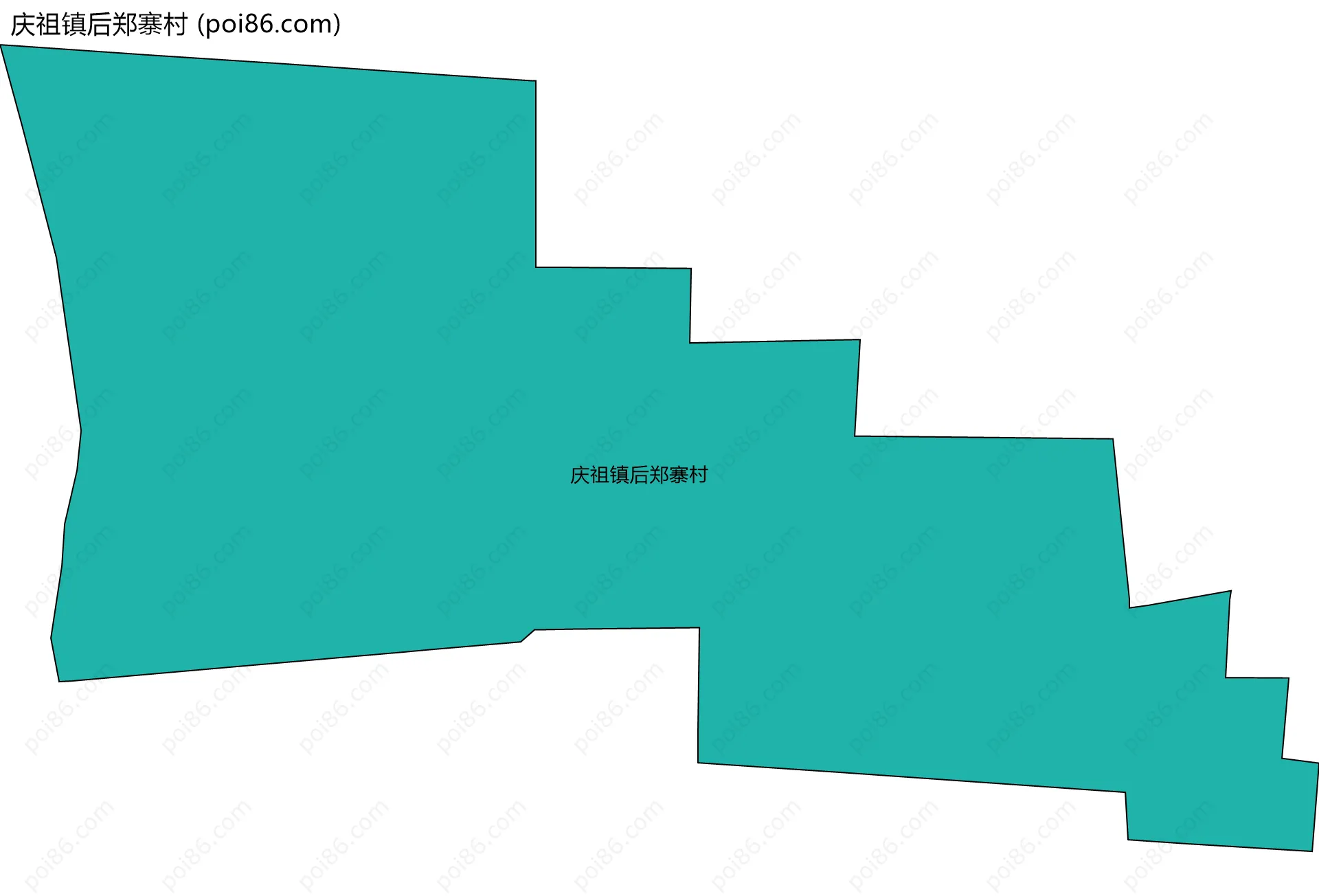 庆祖镇后郑寨村边界地图