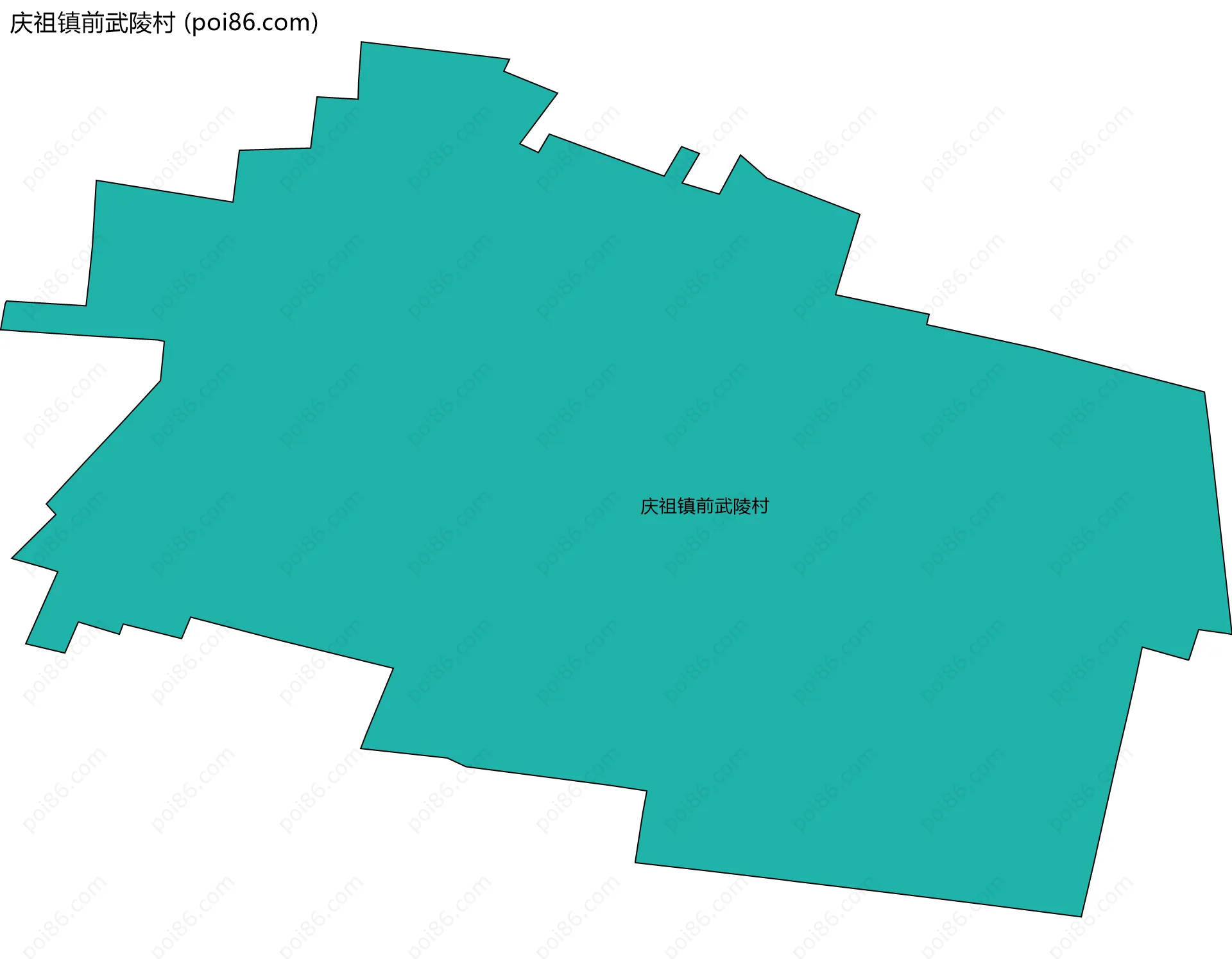 庆祖镇前武陵村边界地图