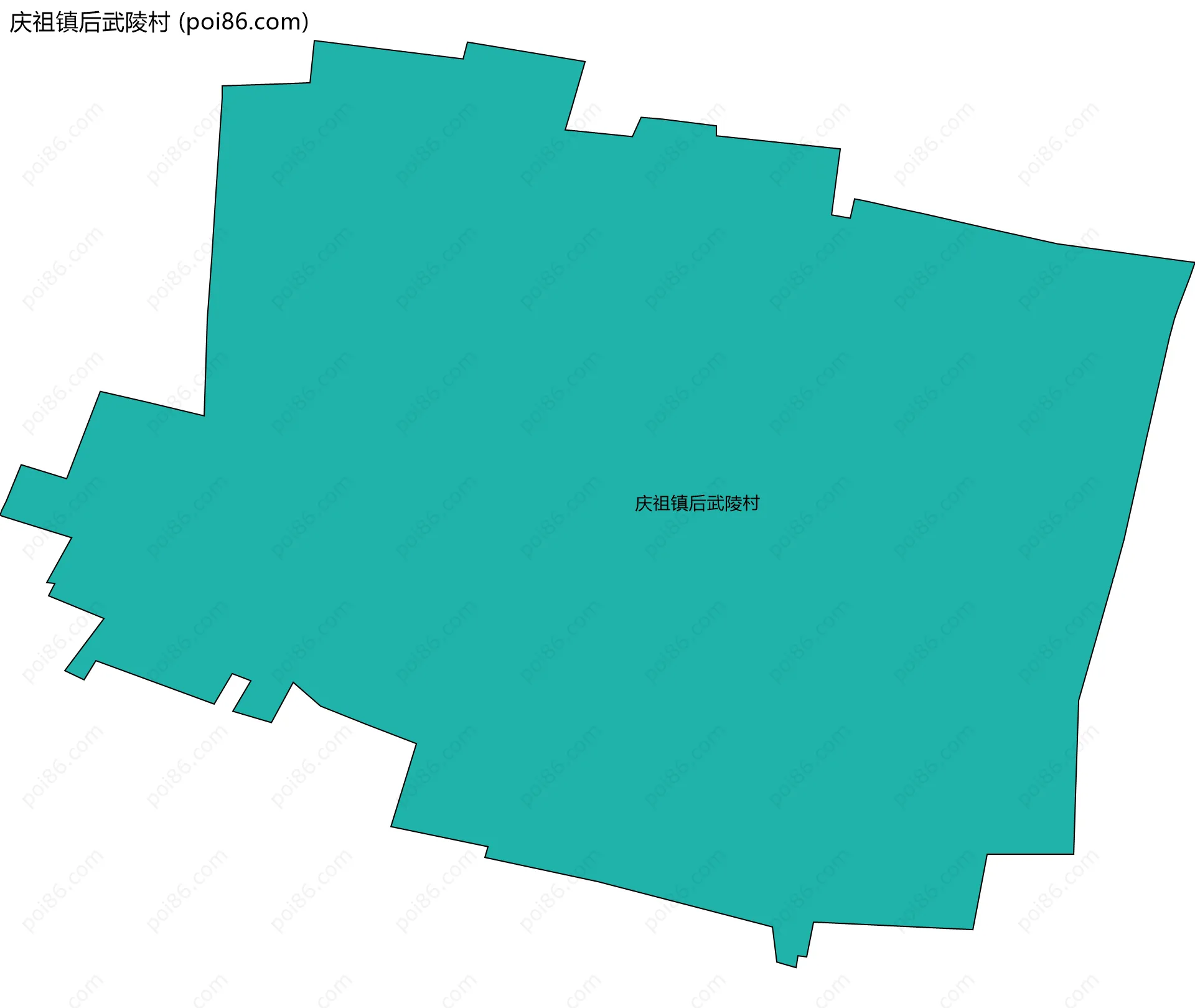 庆祖镇后武陵村边界地图