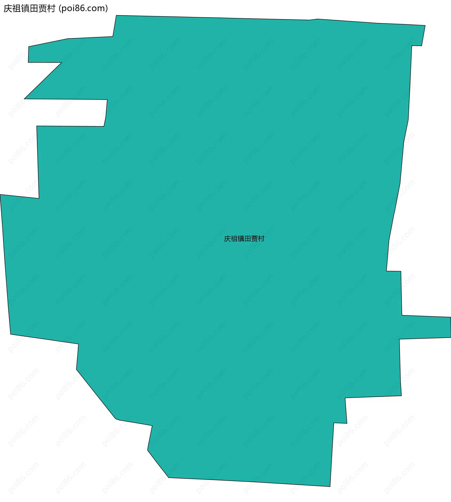 庆祖镇田贾村边界地图