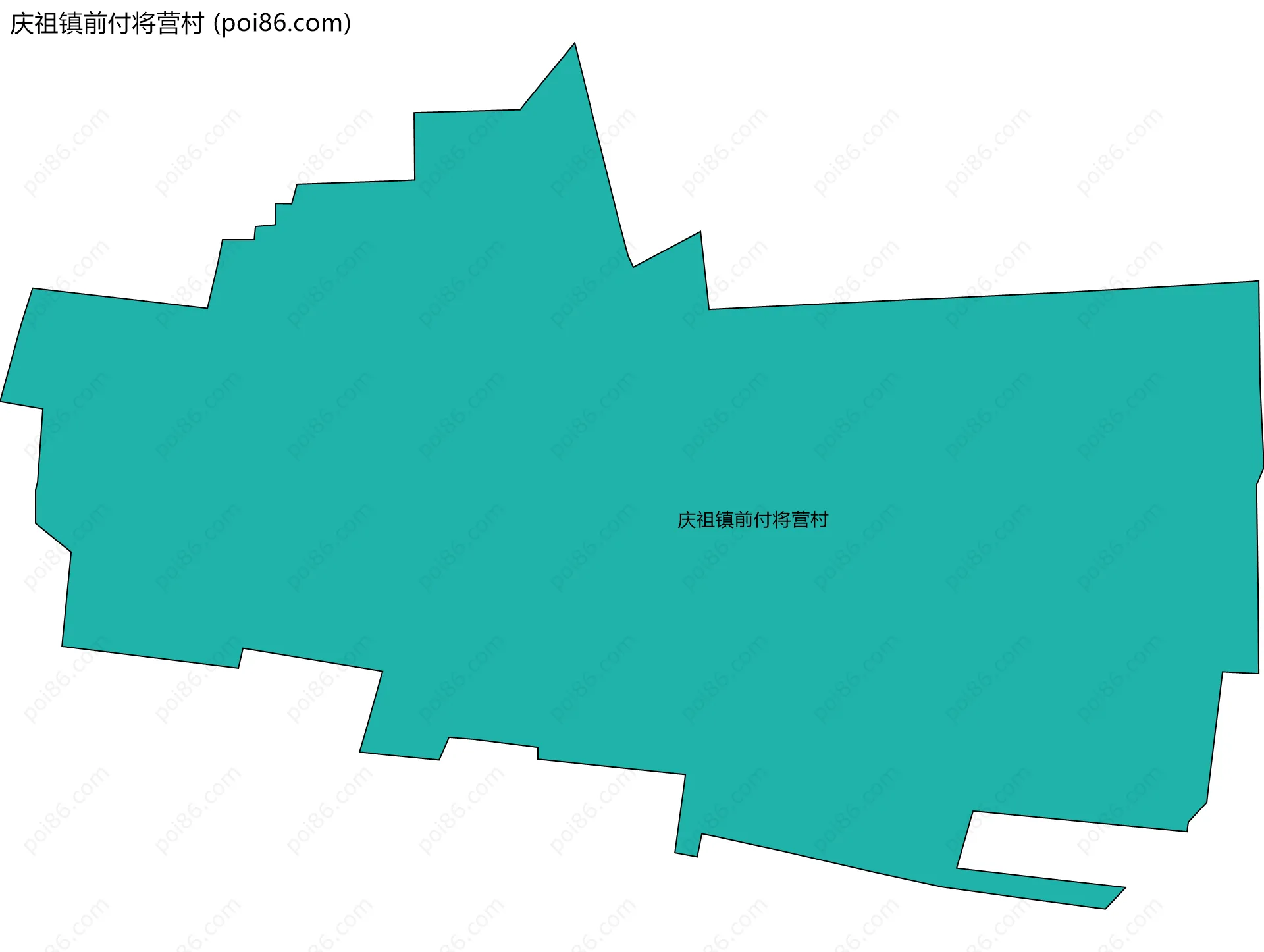 庆祖镇前付将营村边界地图
