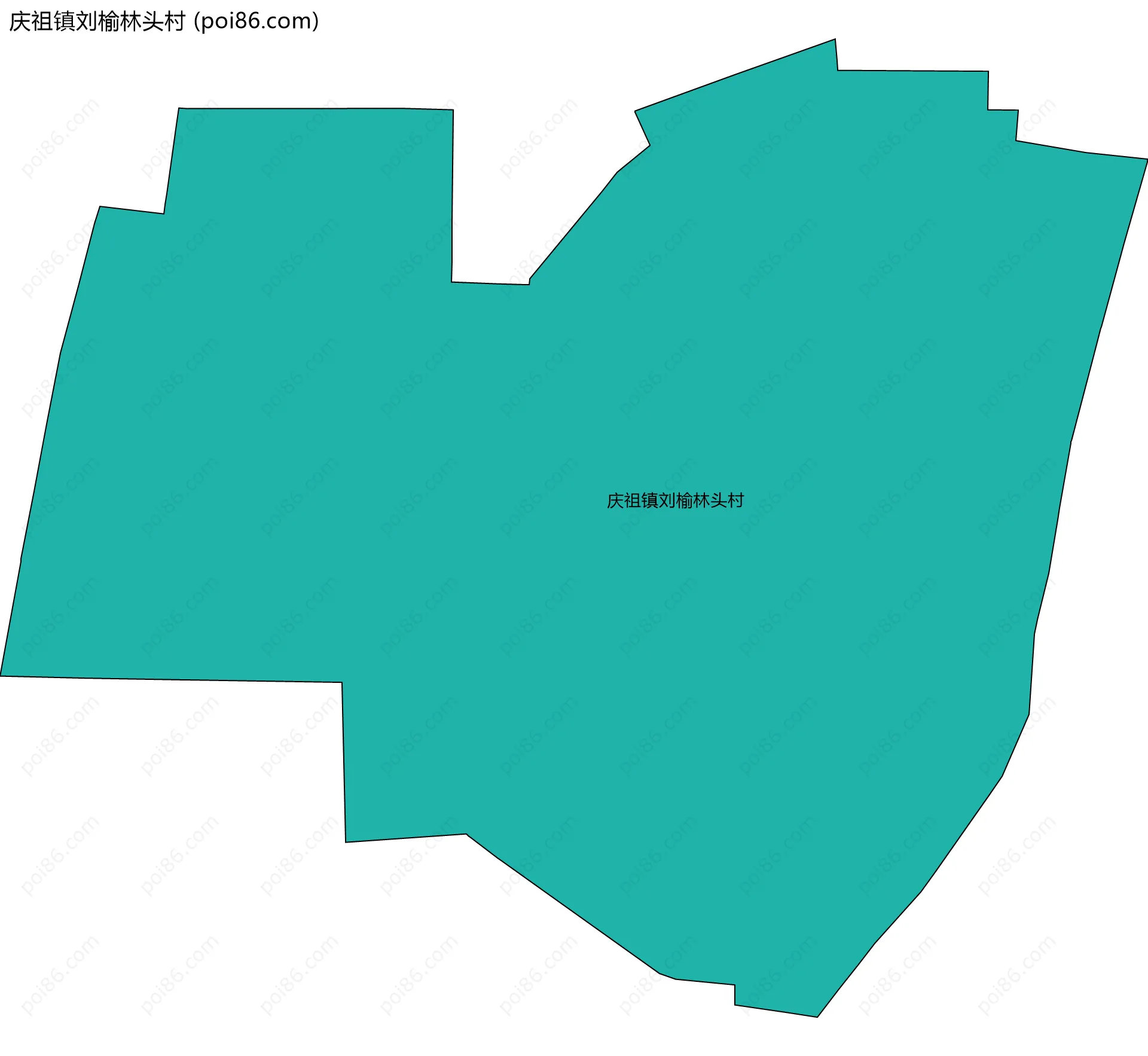庆祖镇刘榆林头村边界地图