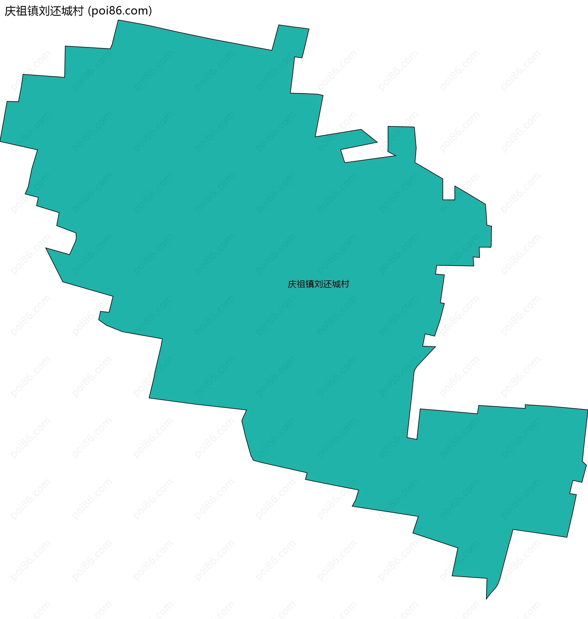 庆祖镇刘还城村边界地图