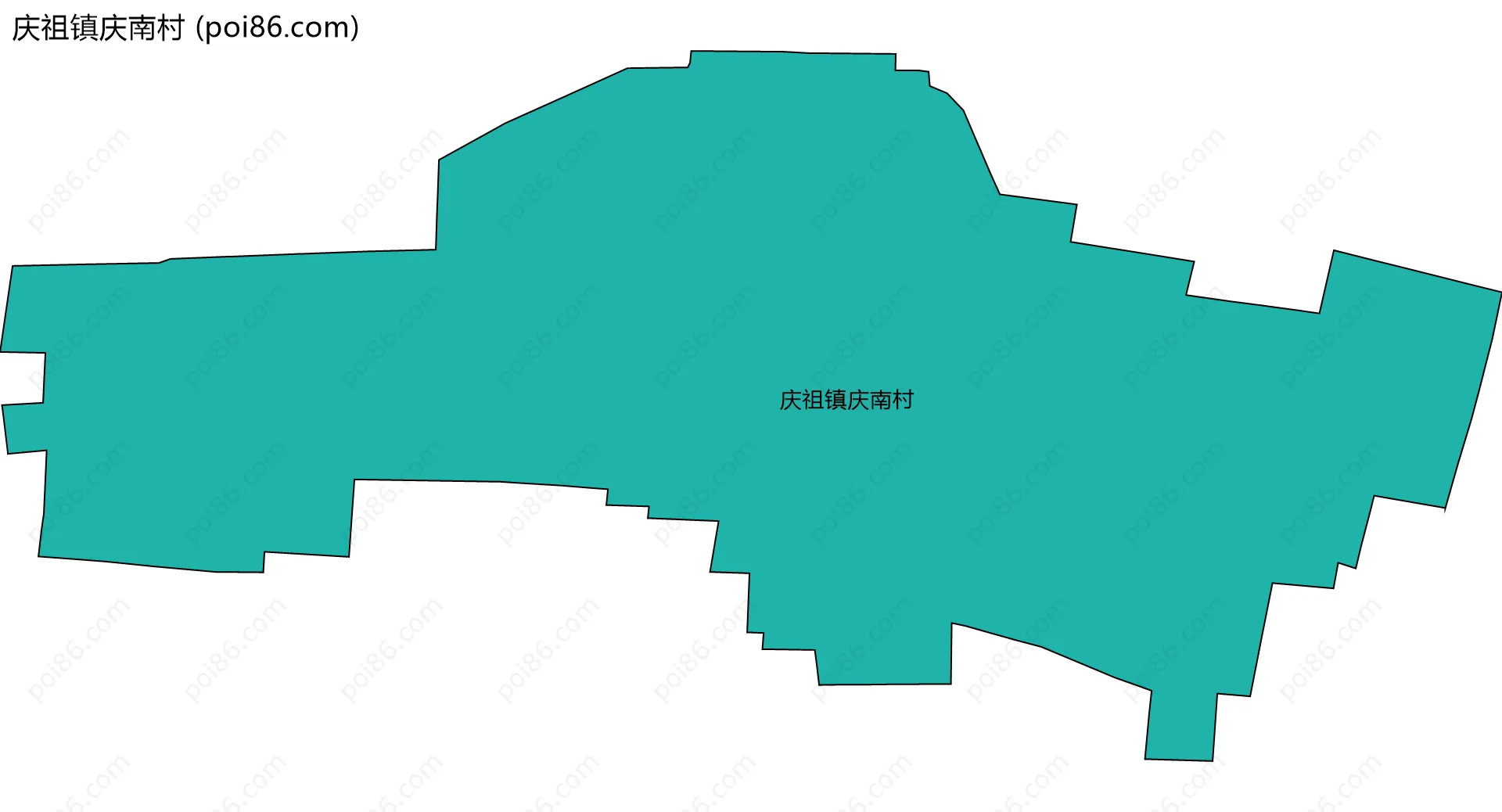 庆祖镇庆南村边界地图