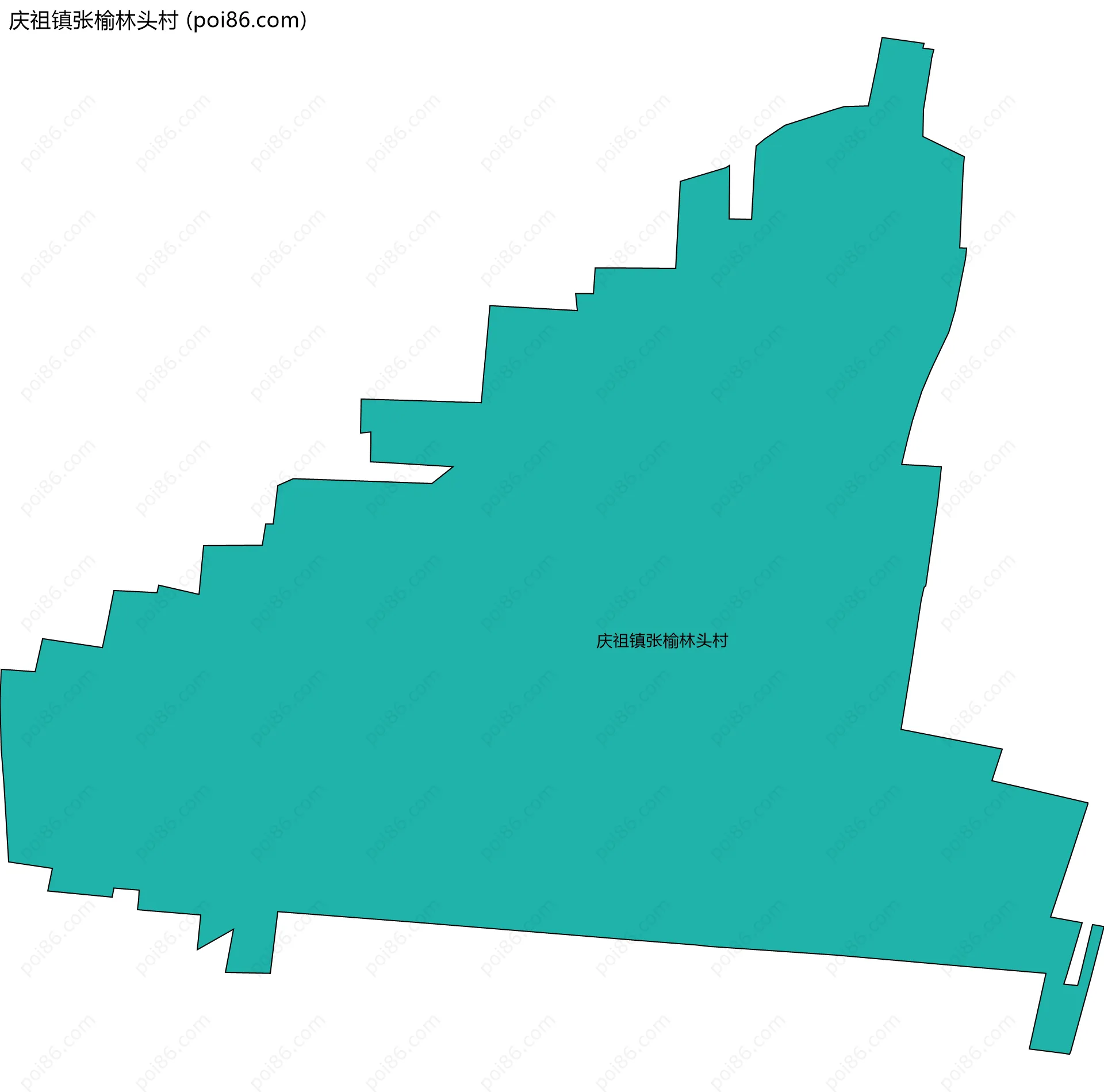 庆祖镇张榆林头村边界地图