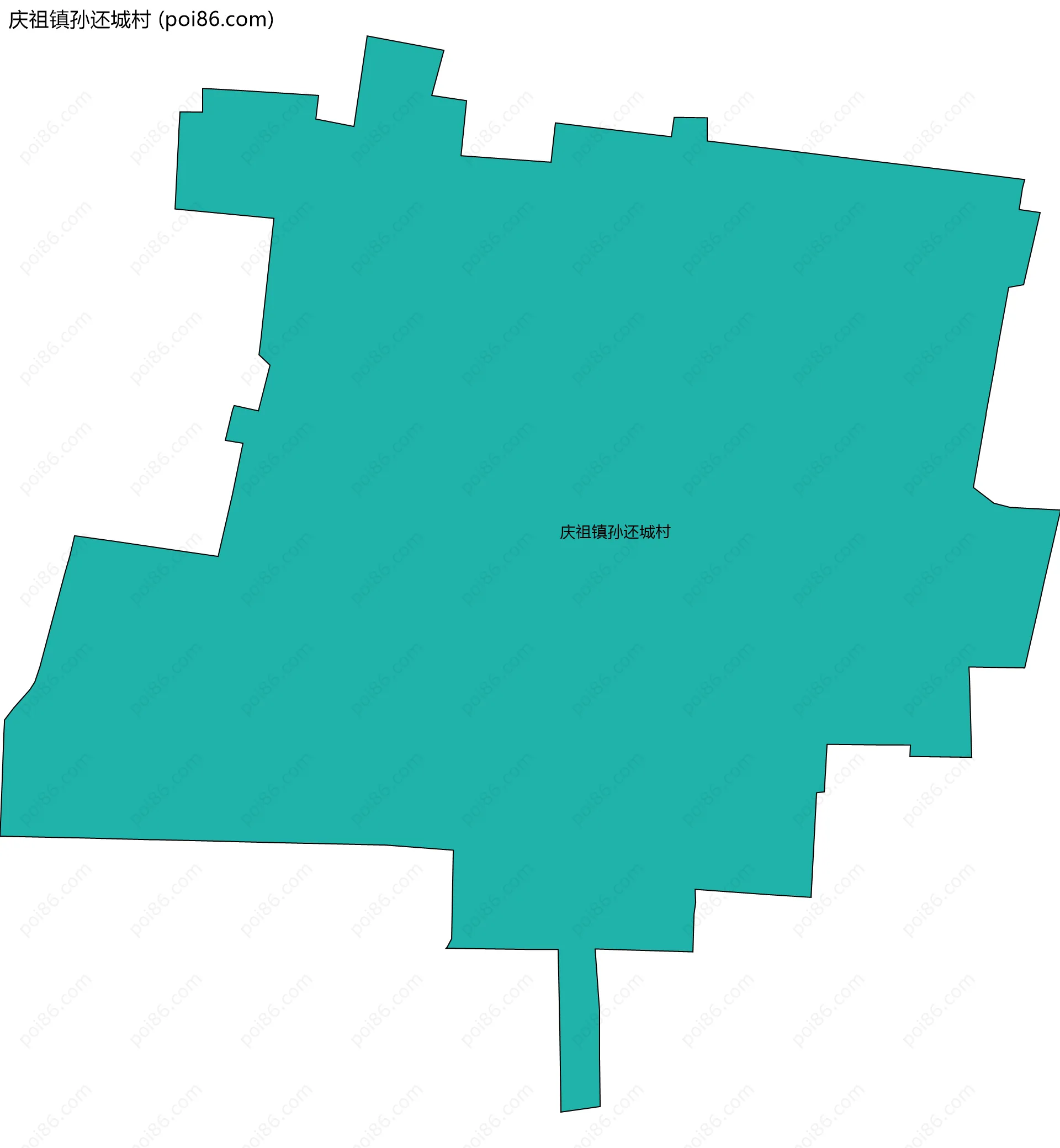 庆祖镇孙还城村边界地图