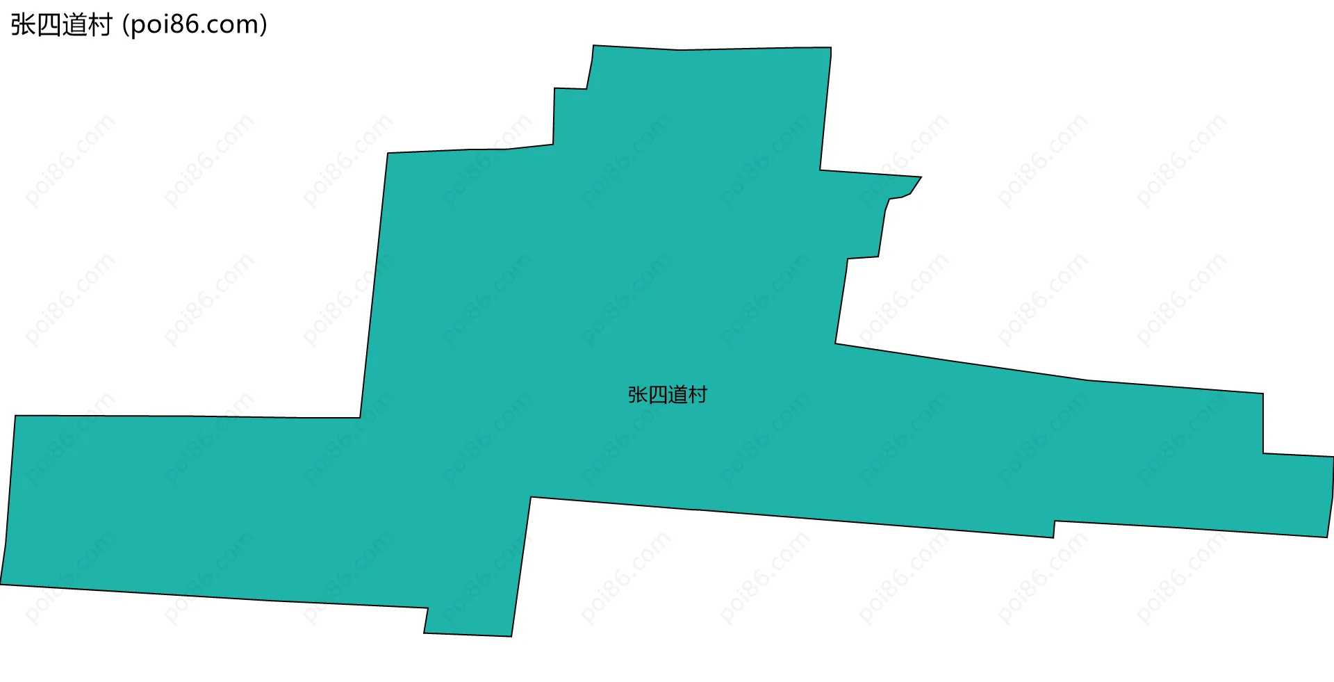 张四道村边界地图