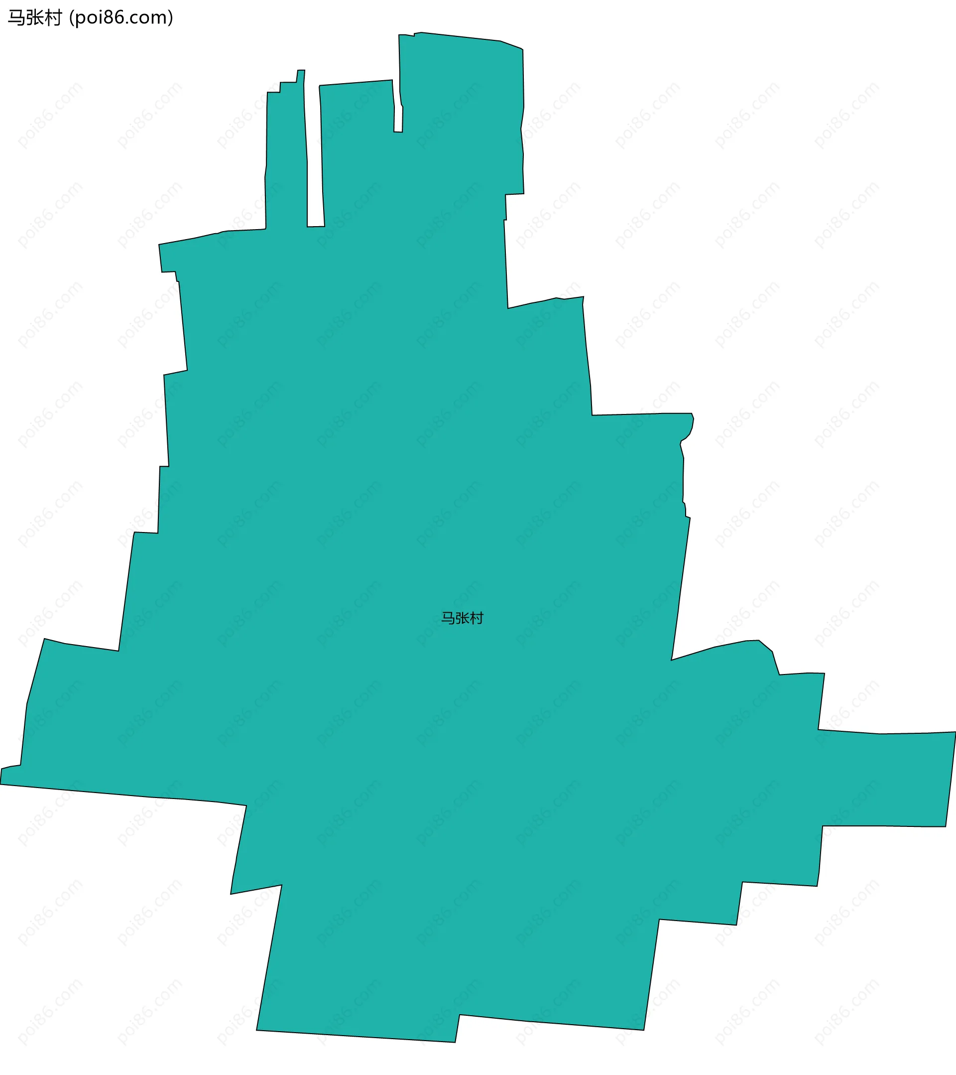 马张村边界地图