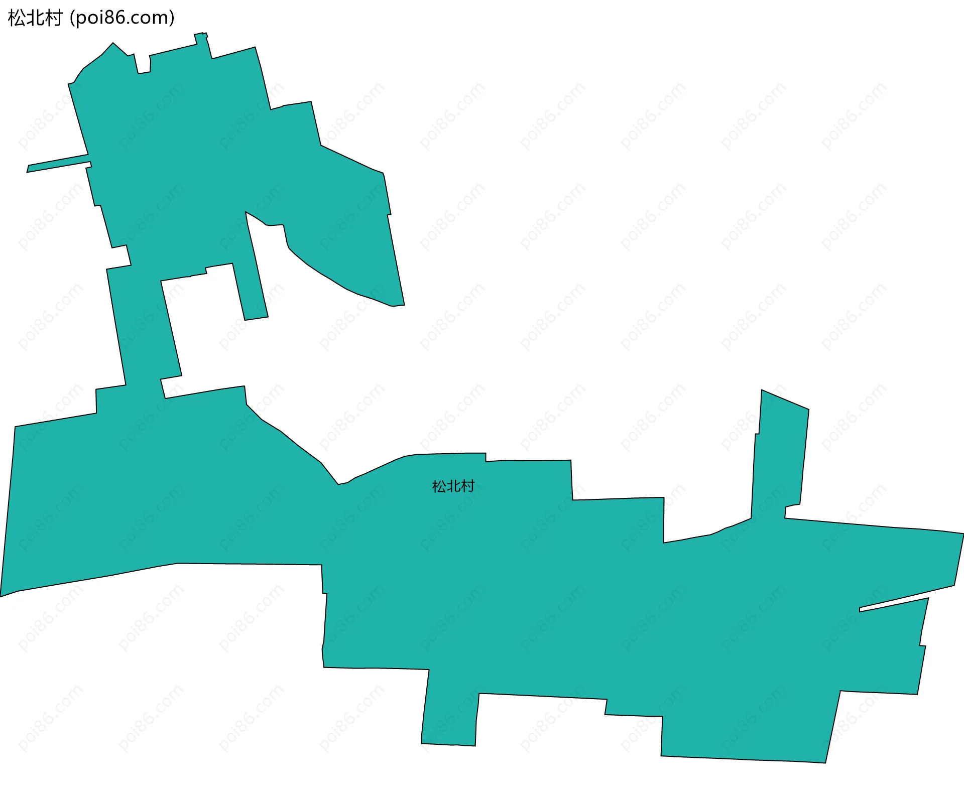 松北村边界地图
