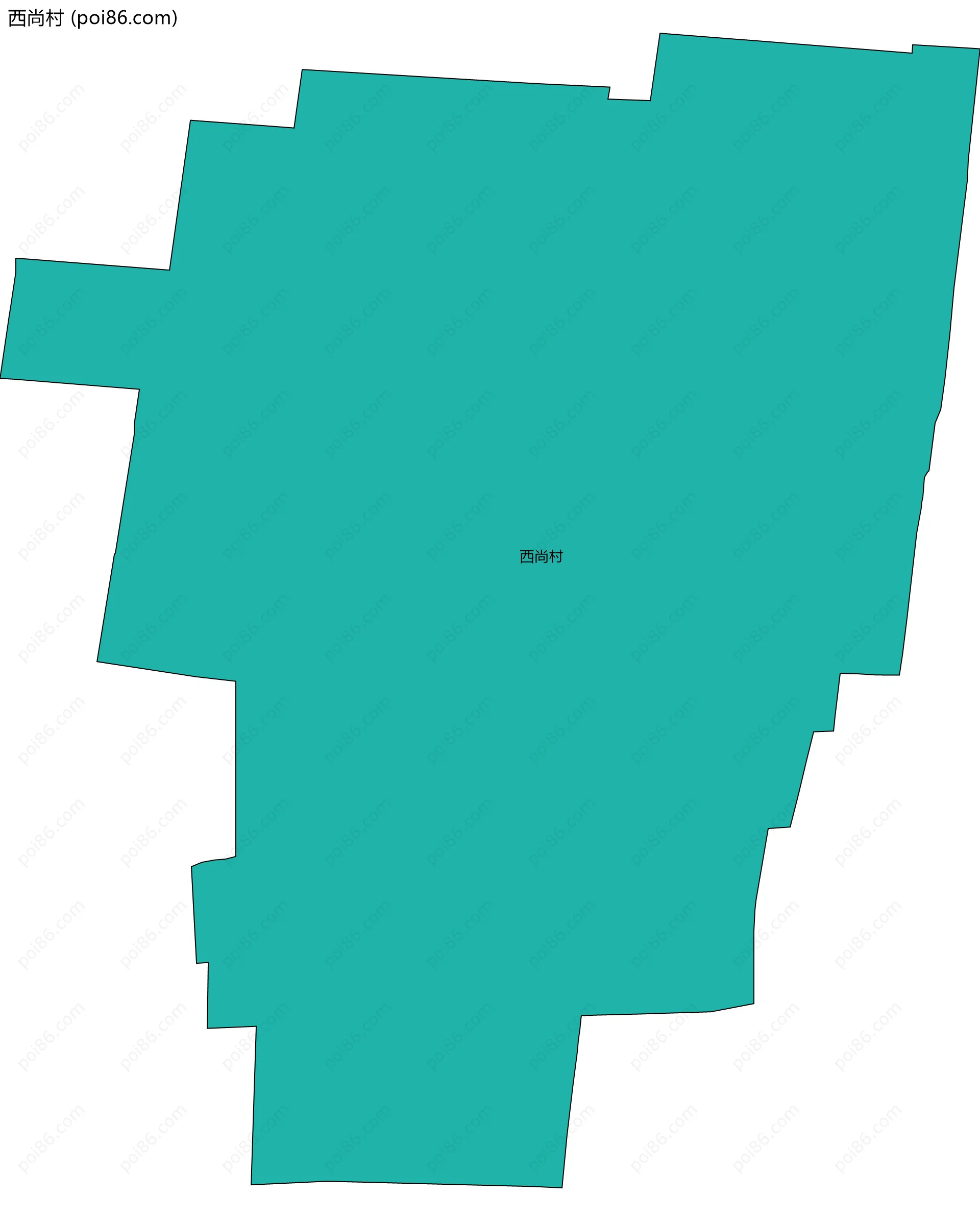 西尚村边界地图
