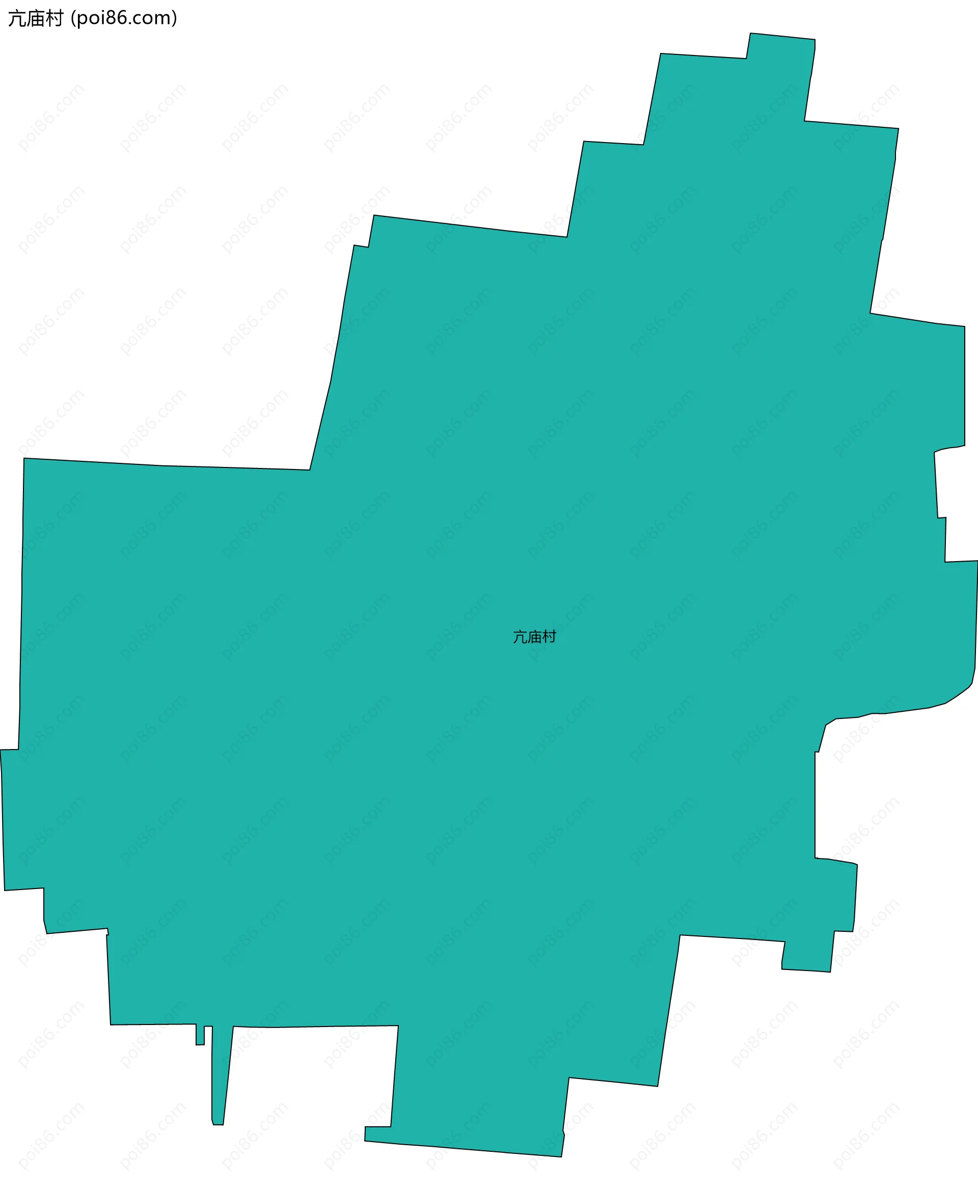 亢庙村边界地图