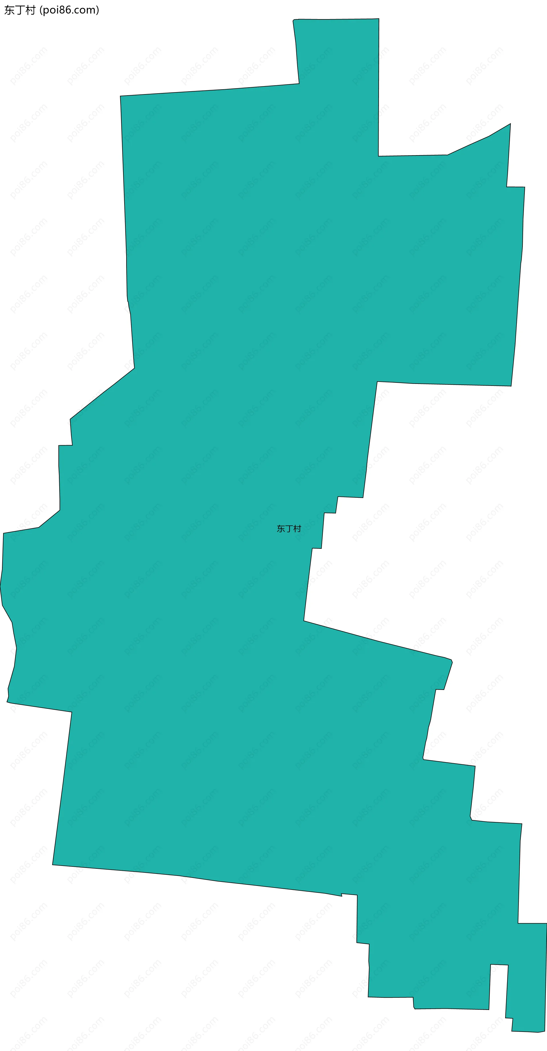 东丁村边界地图