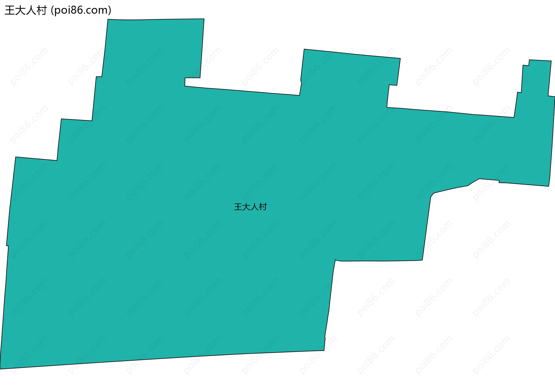 王大人村边界地图