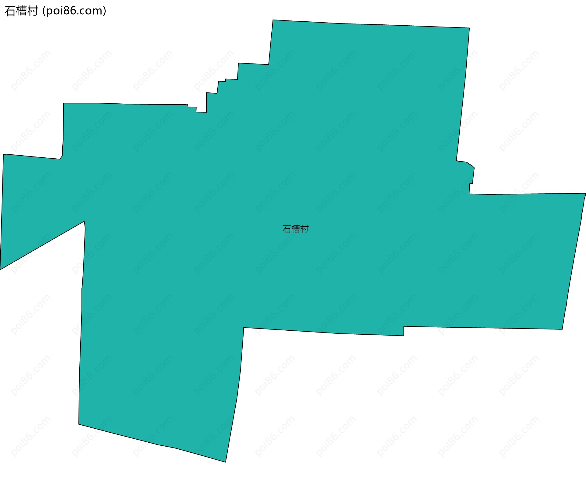 石槽村边界地图