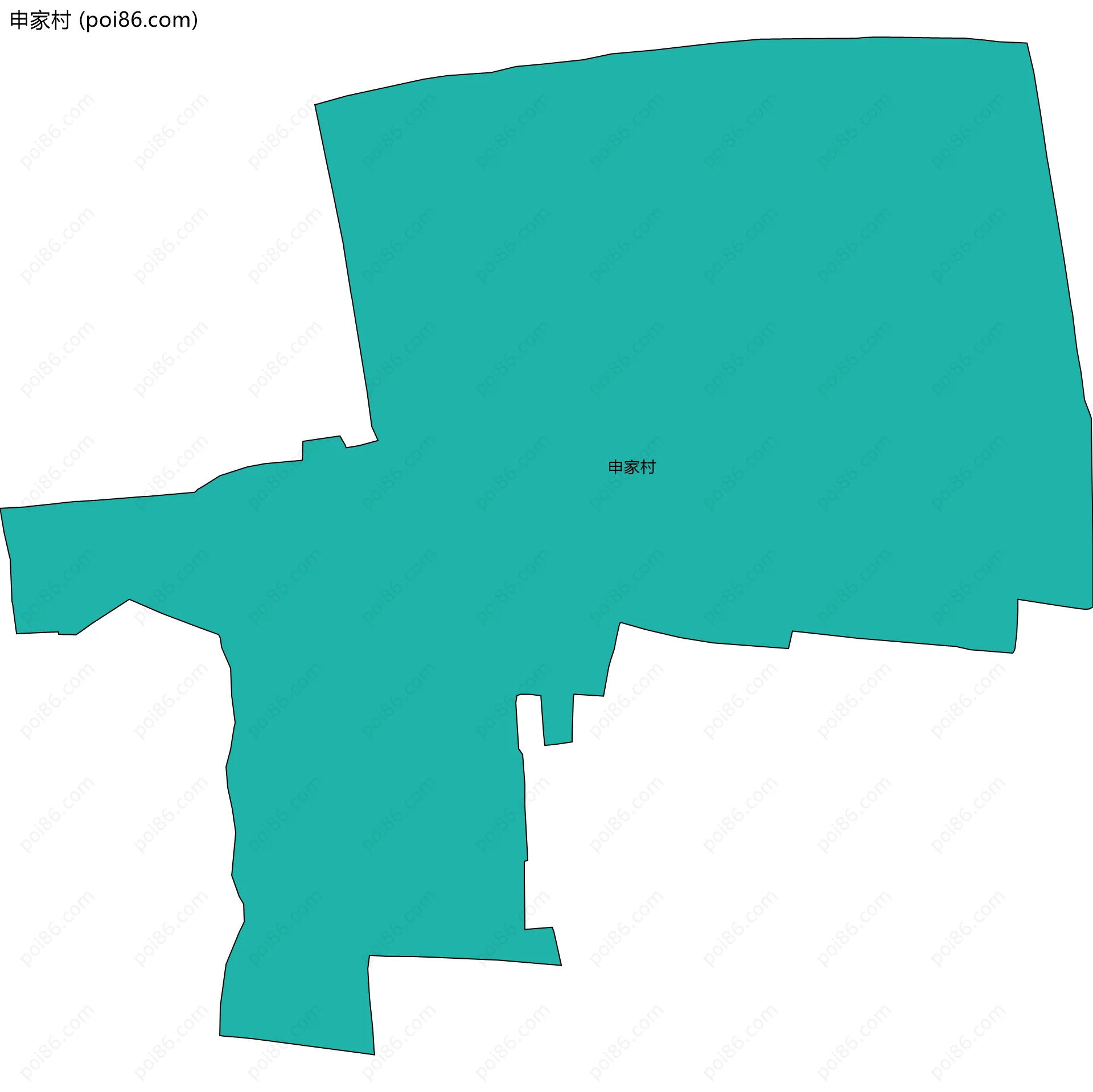 申家村边界地图
