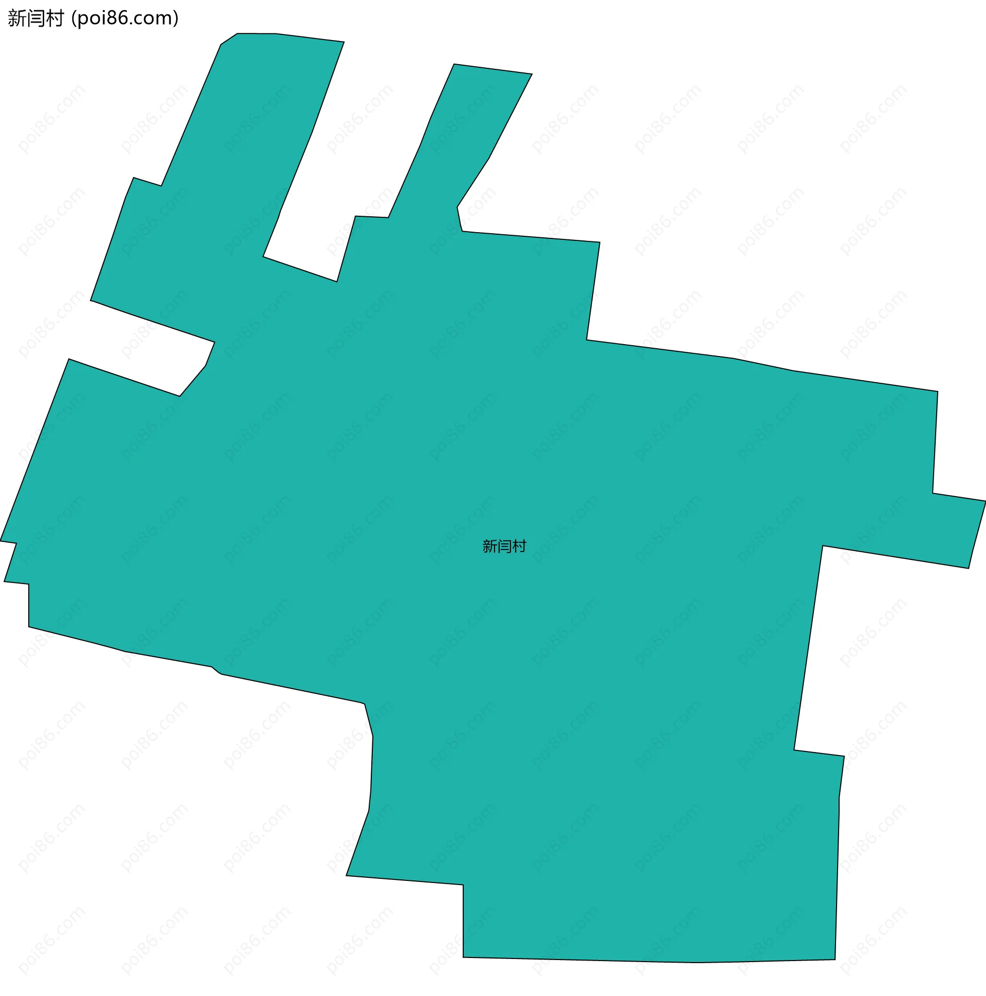 新闫村边界地图