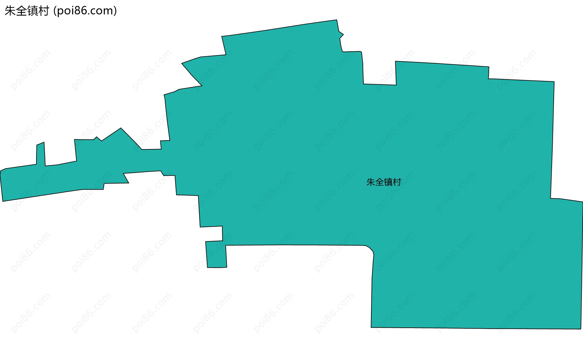 朱全镇村边界地图