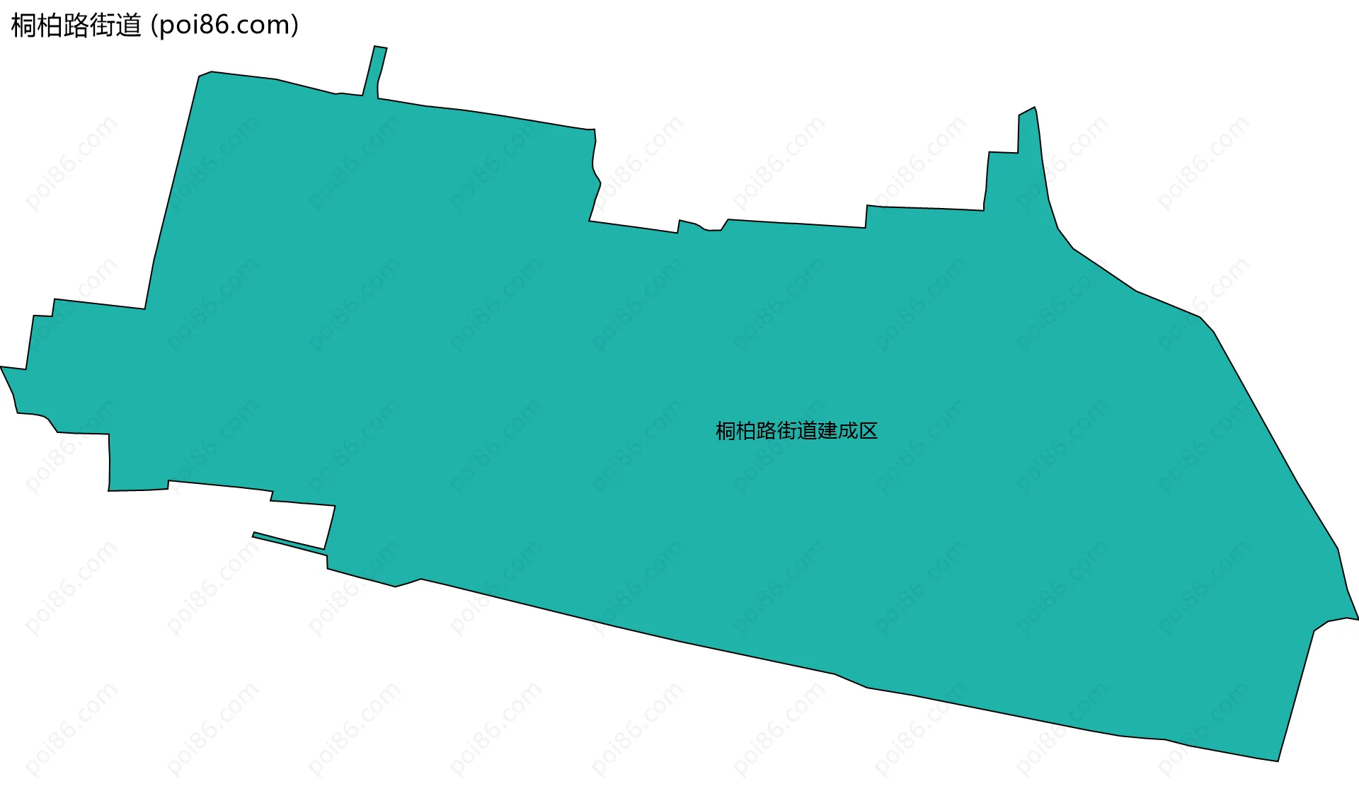 桐柏路街道边界地图(五级行政区划)