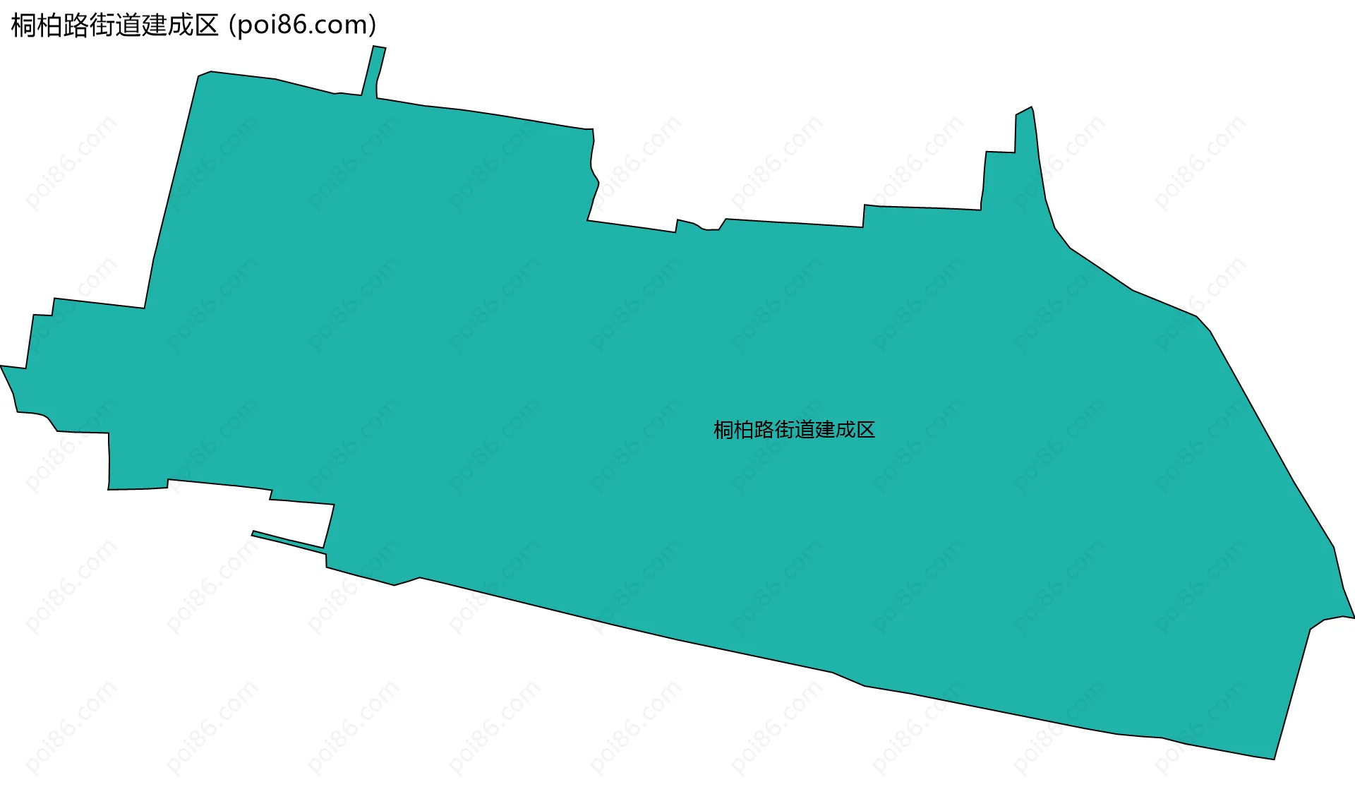 桐柏路街道建成区边界地图