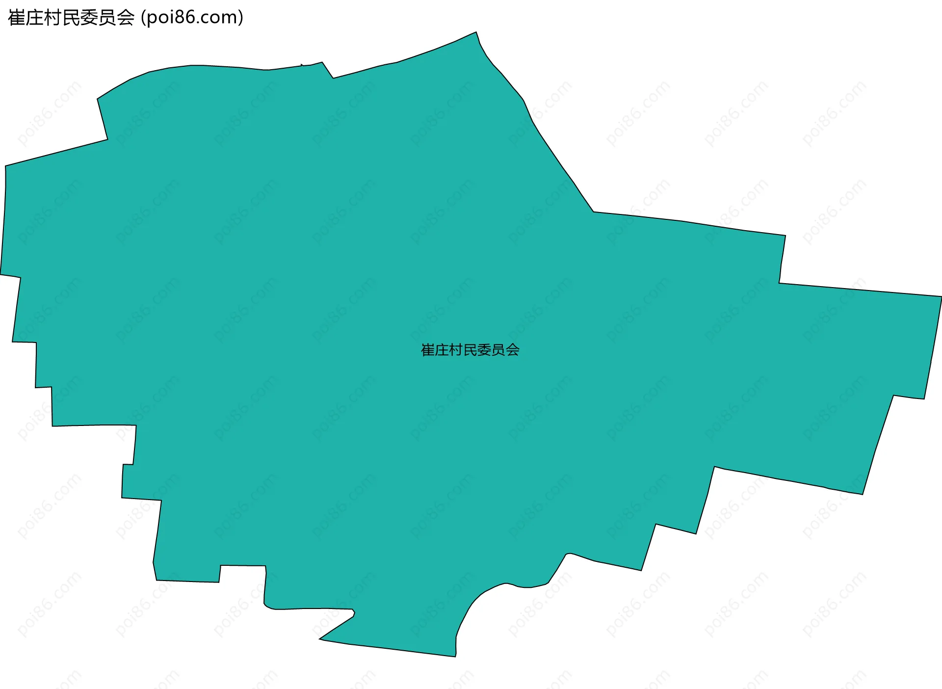 崔庄村民委员会边界地图
