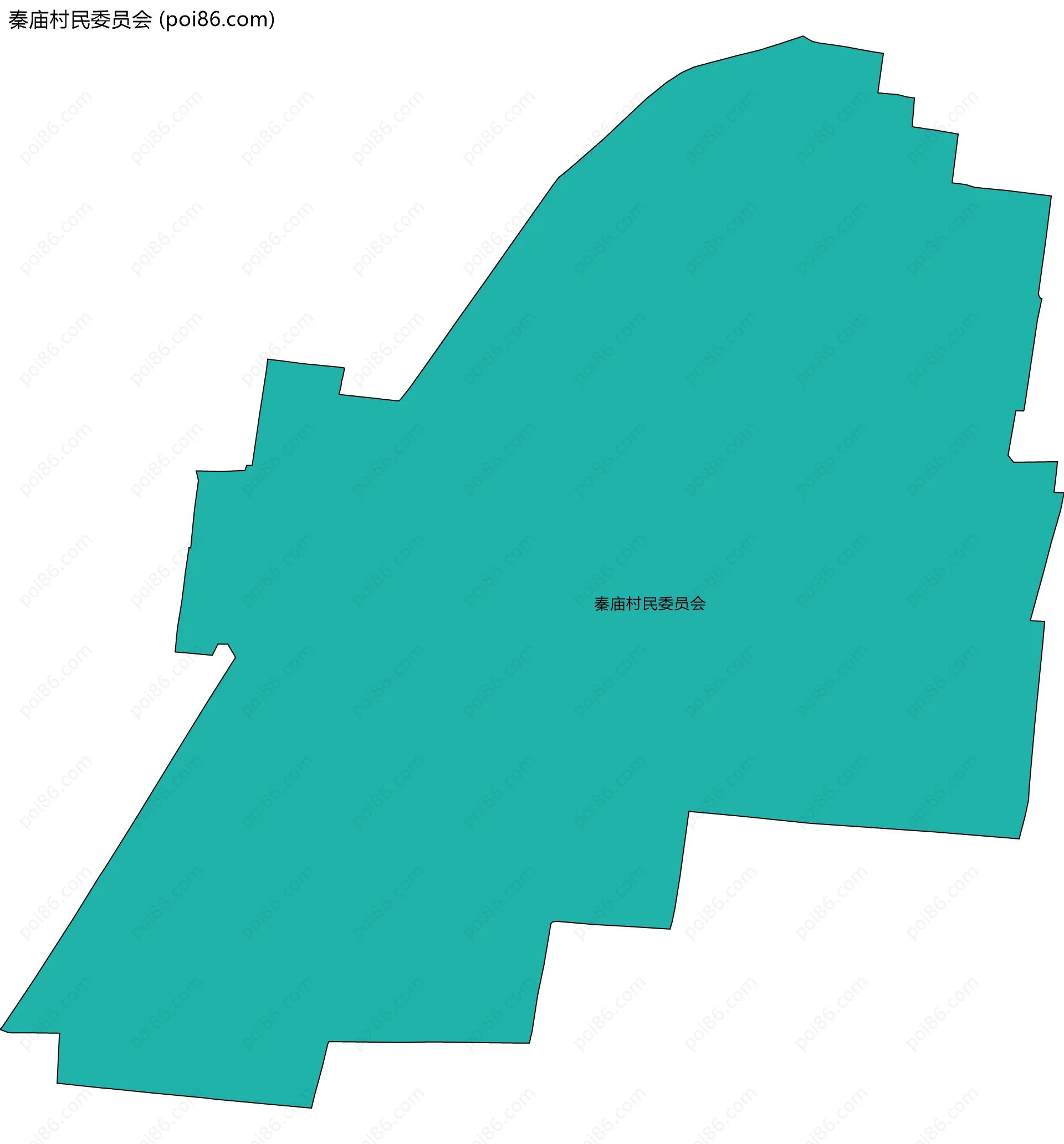 秦庙村民委员会边界地图