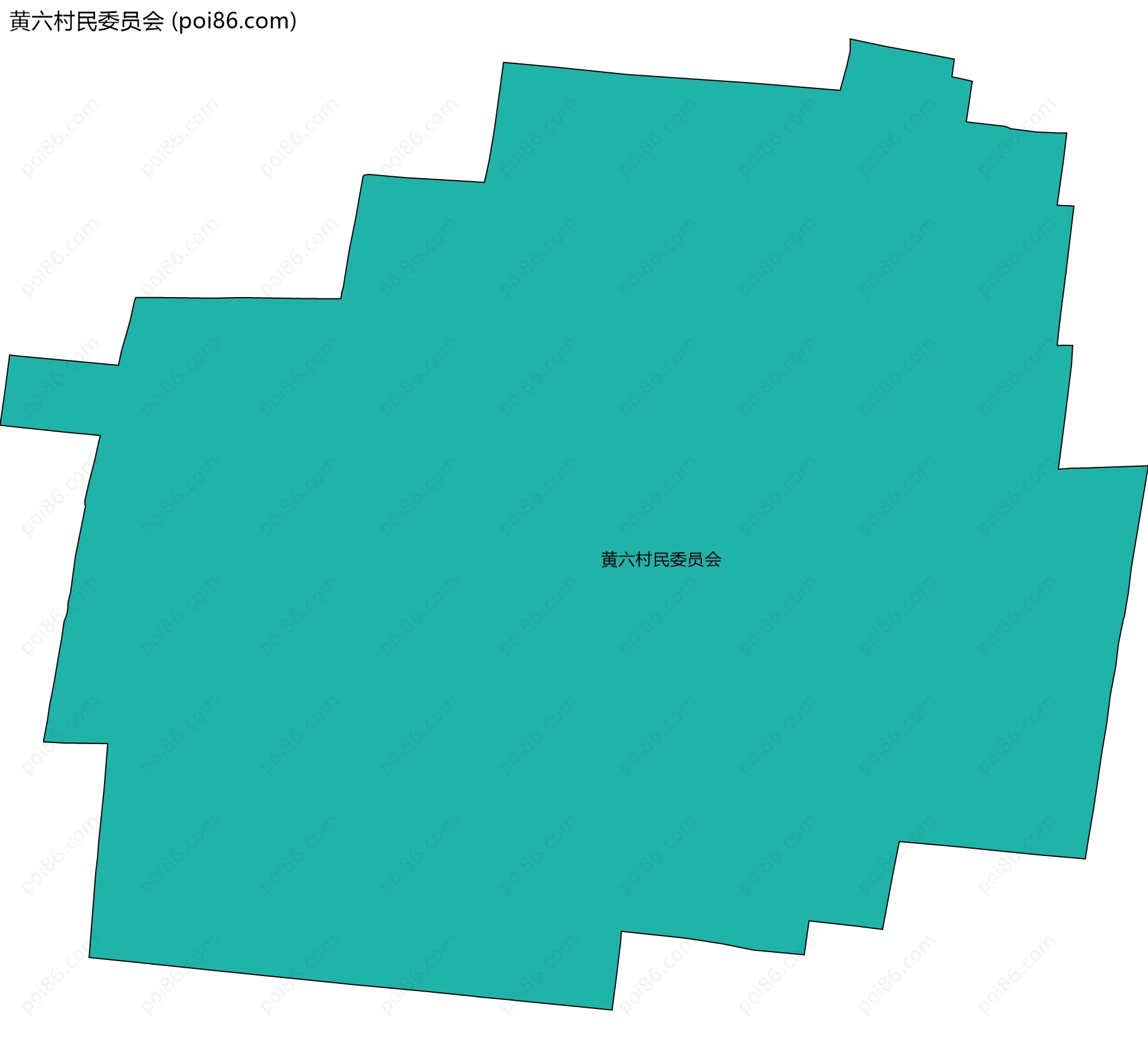 黄六村民委员会边界地图