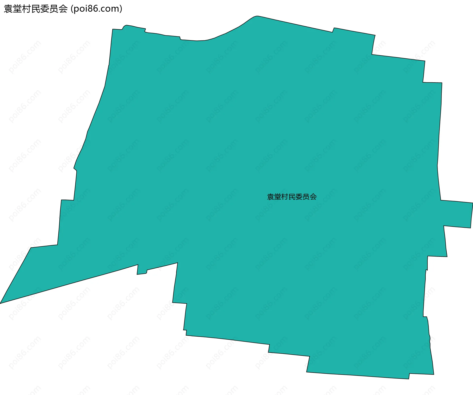 袁堂村民委员会边界地图