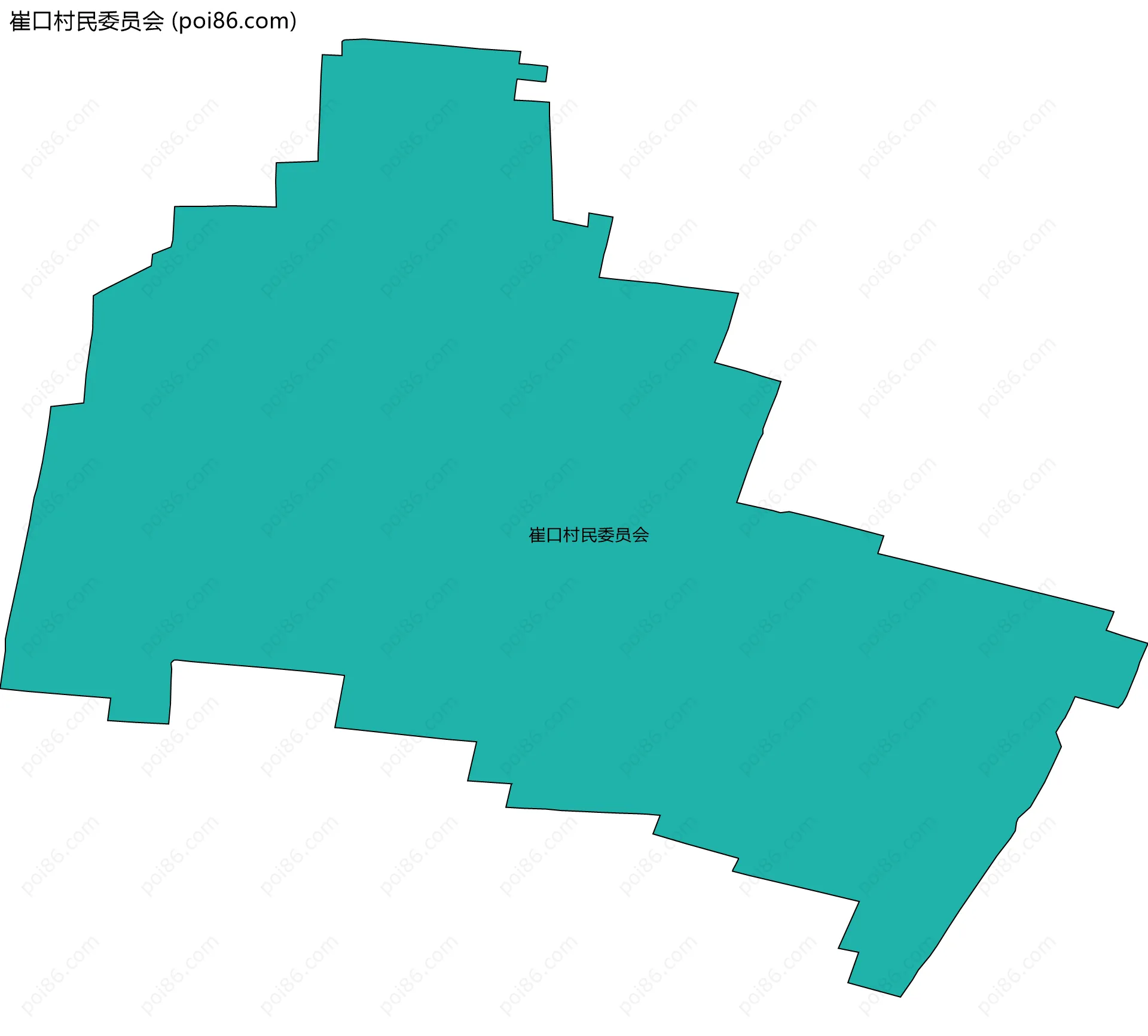 崔口村民委员会边界地图