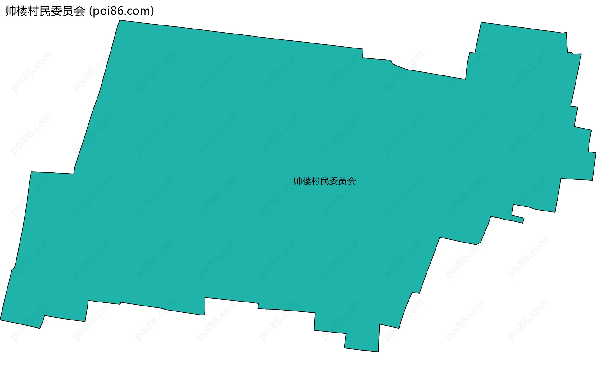 帅楼村民委员会边界地图