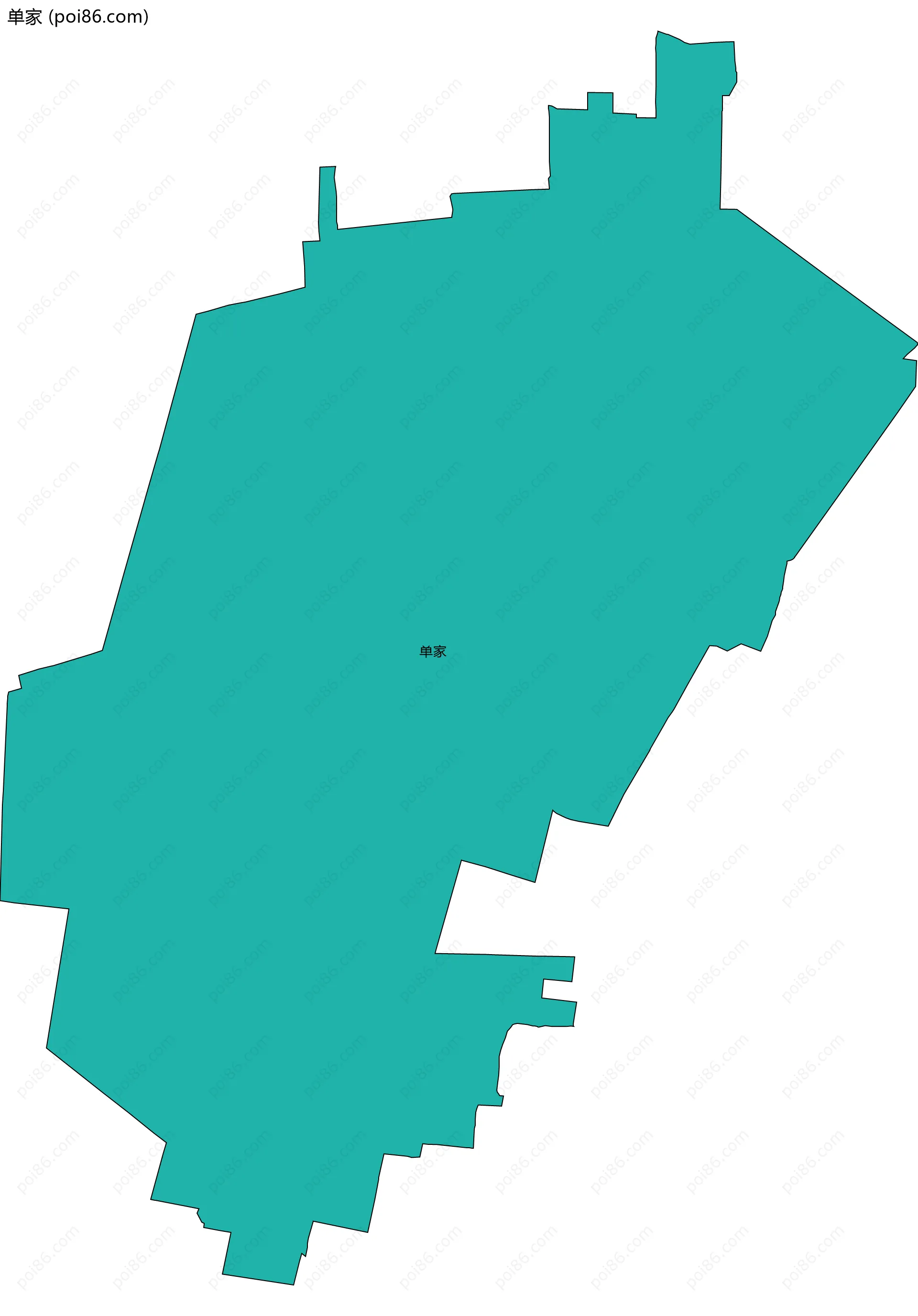 单家边界地图