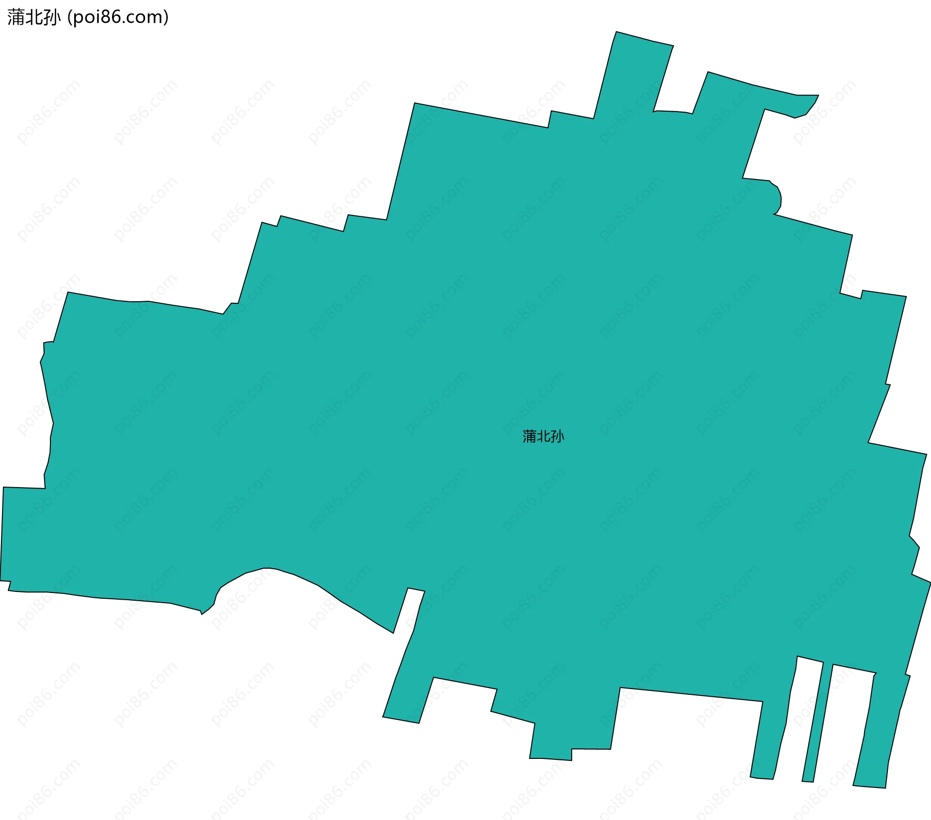 蒲北孙边界地图